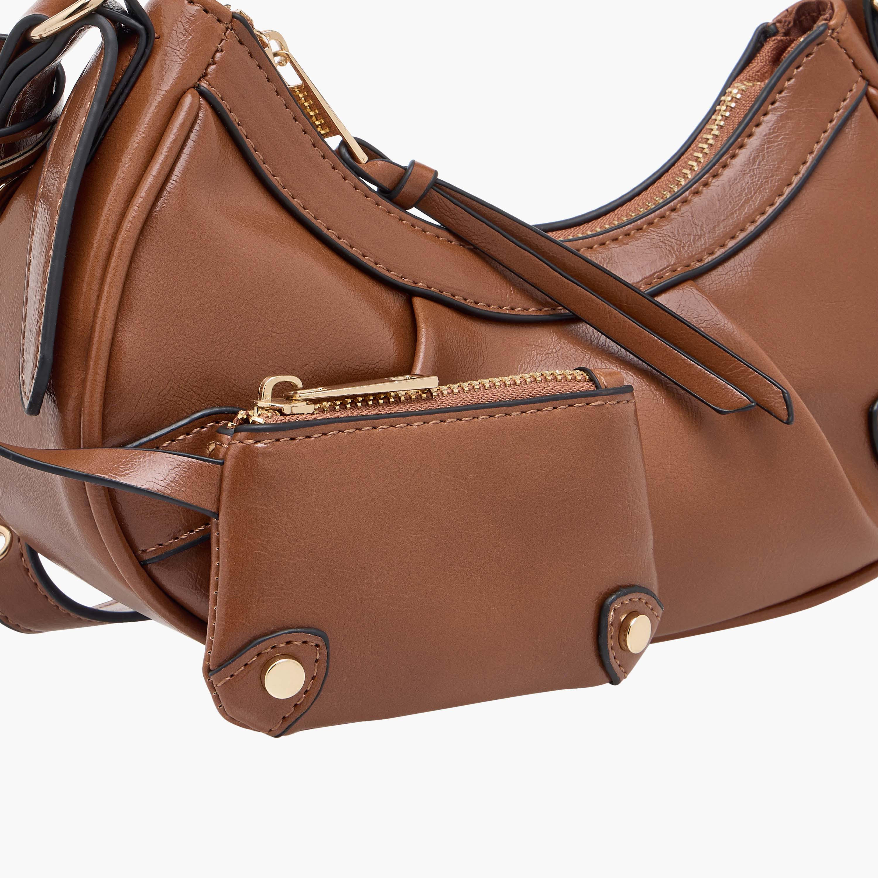 Adjustable Strap Detail Crossbody Bag with Zip Closure and Pouch-women-bagsandwallets-handbags-image-5