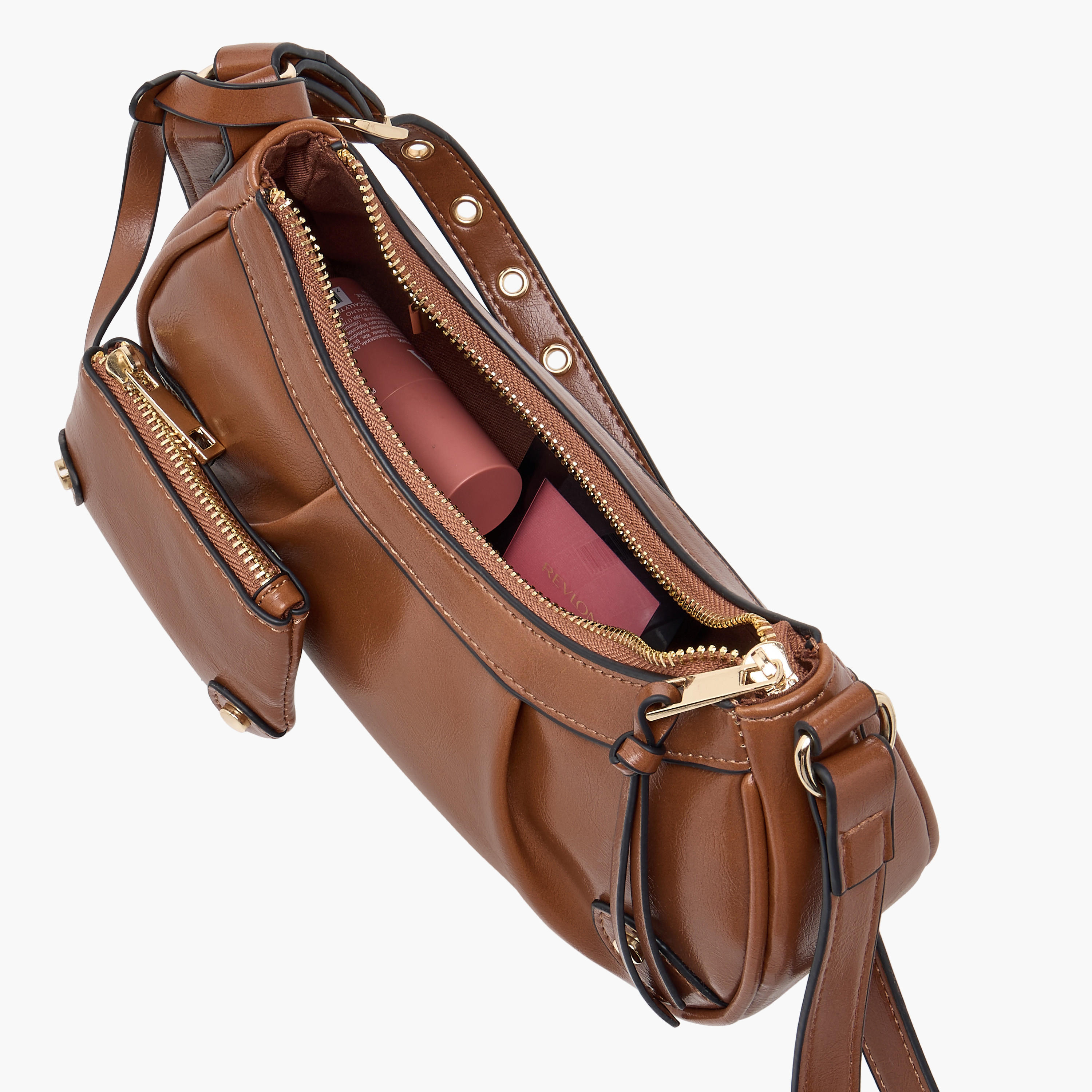 Adjustable Strap Detail Crossbody Bag with Zip Closure and Pouch-women-bagsandwallets-handbags-image-9