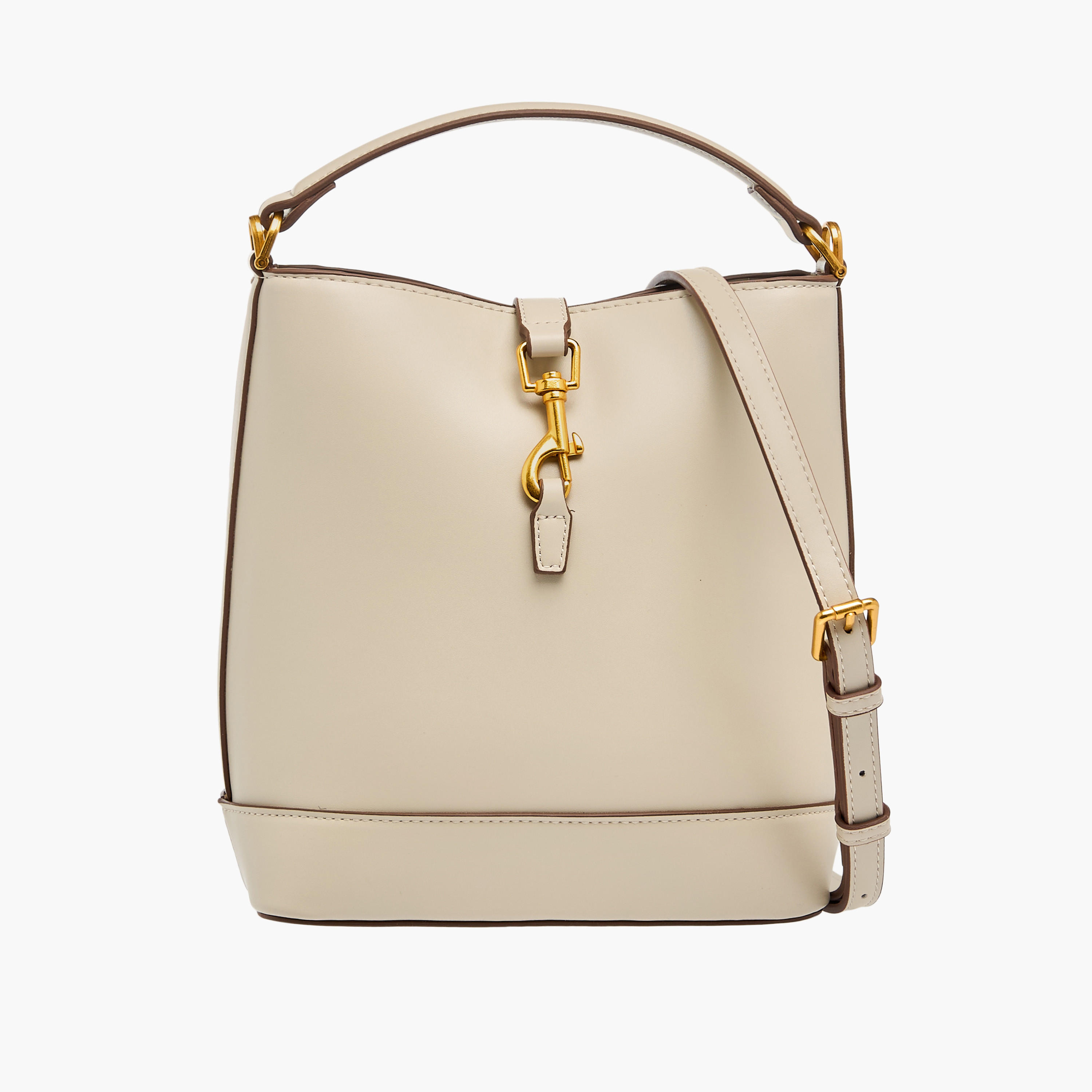 Textured Bucket Bag with Lobster Clasp Closure and Grab Handle-women-bagsandwallets-handbags-image-1