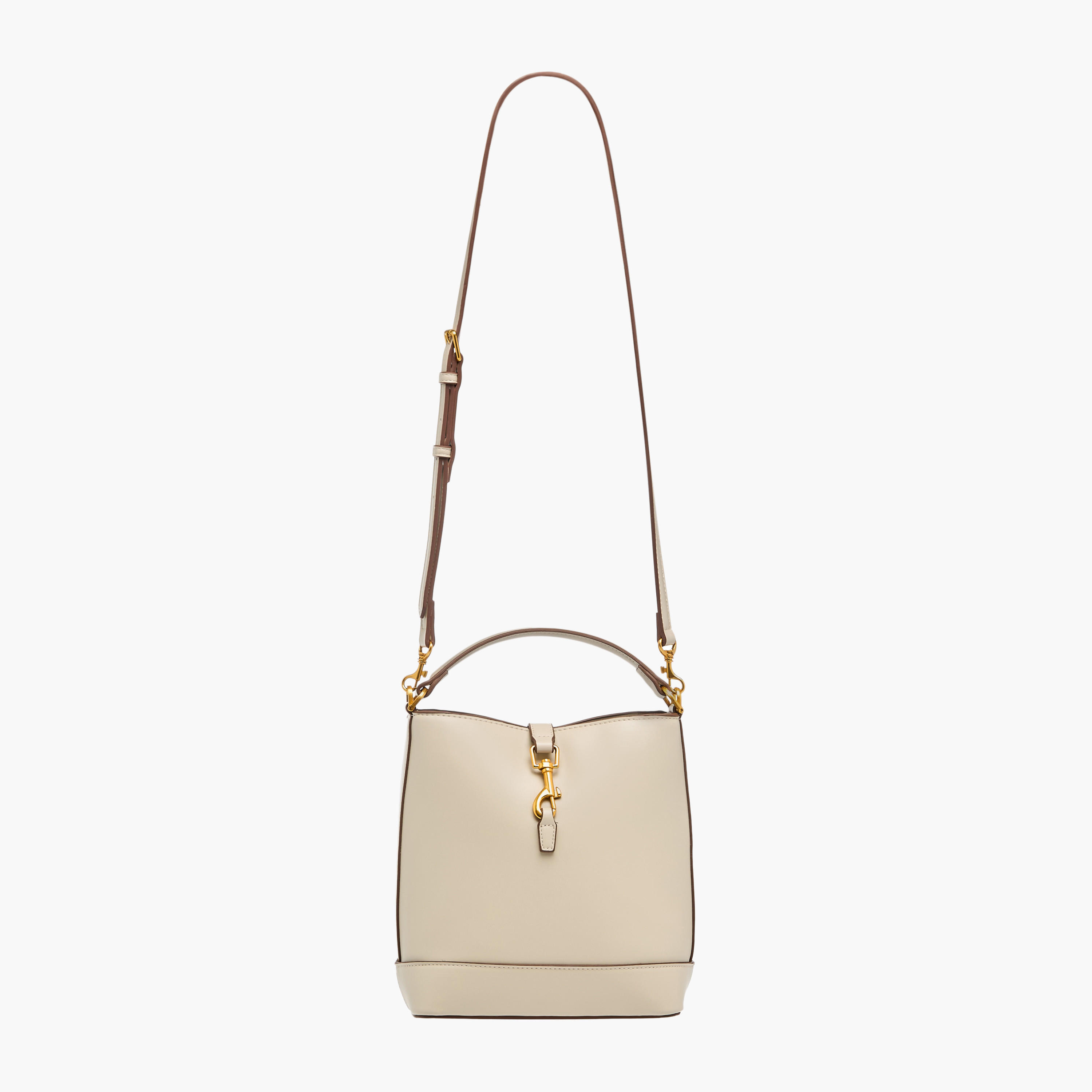 Textured Bucket Bag with Lobster Clasp Closure and Grab Handle-women-bagsandwallets-handbags-image-3