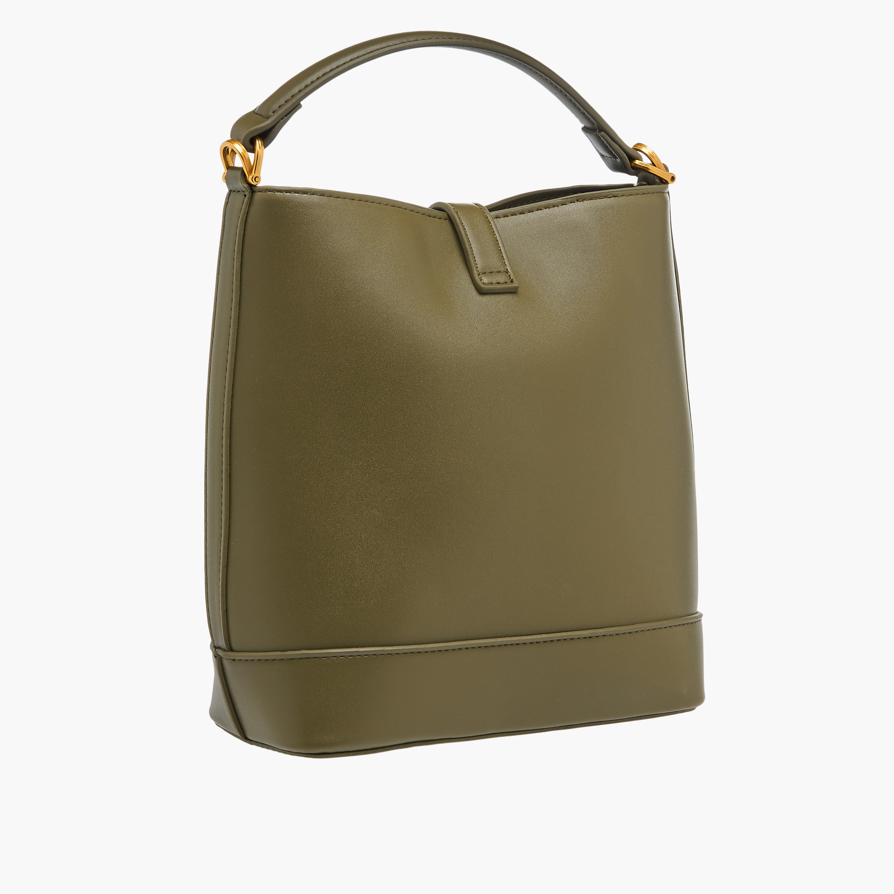 شنطة دلو بارزة الملمس بمشبك إغلاق ومقبض-women-bagsandwallets-handbags-image-4