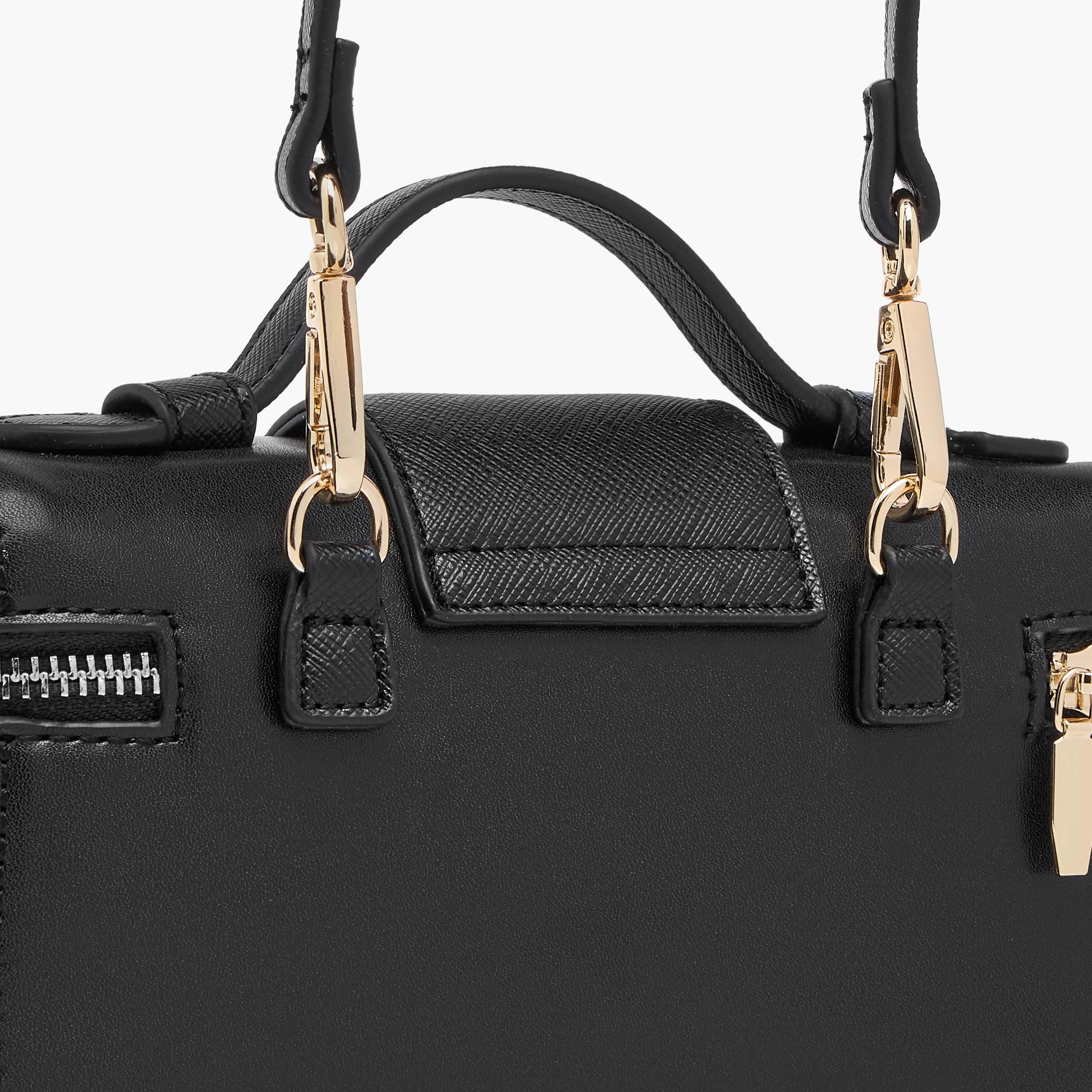 Lock Detail Mini Crossbody Bag with Grab Handle and Zip Closure-women-bagsandwallets-handbags-image-6
