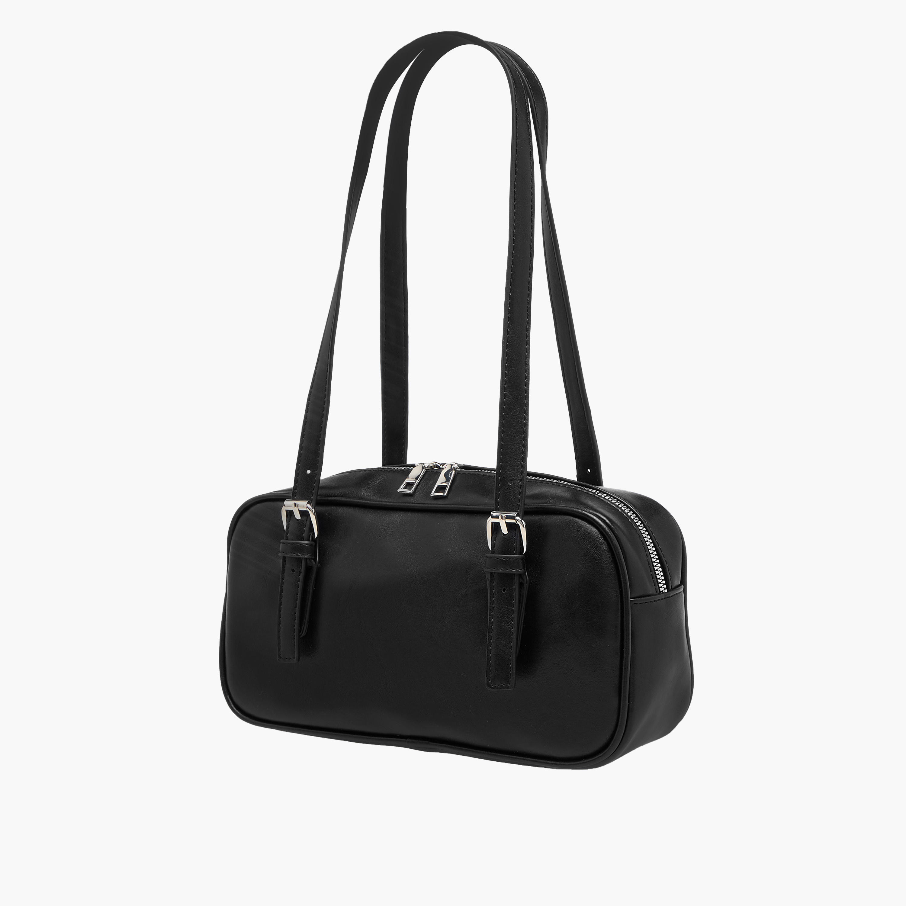 شنطة يد بارزة الملمس بسحاب إغلاق وأحزمة بمشابك-women-bagsandwallets-handbags-image-3