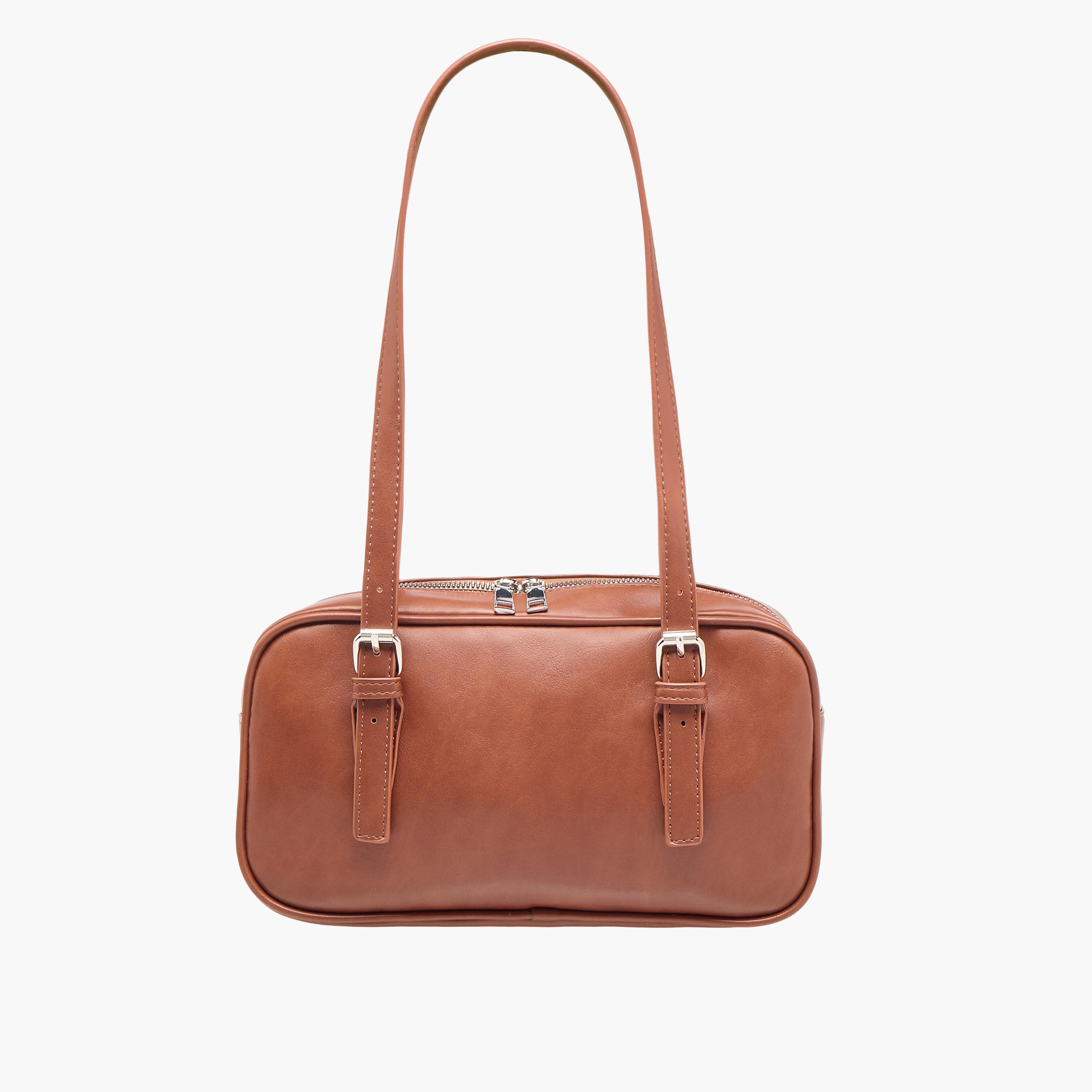 شنطة يد بارزة الملمس بسحاب إغلاق وأحزمة بمشابك-women-bagsandwallets-handbags-image-1