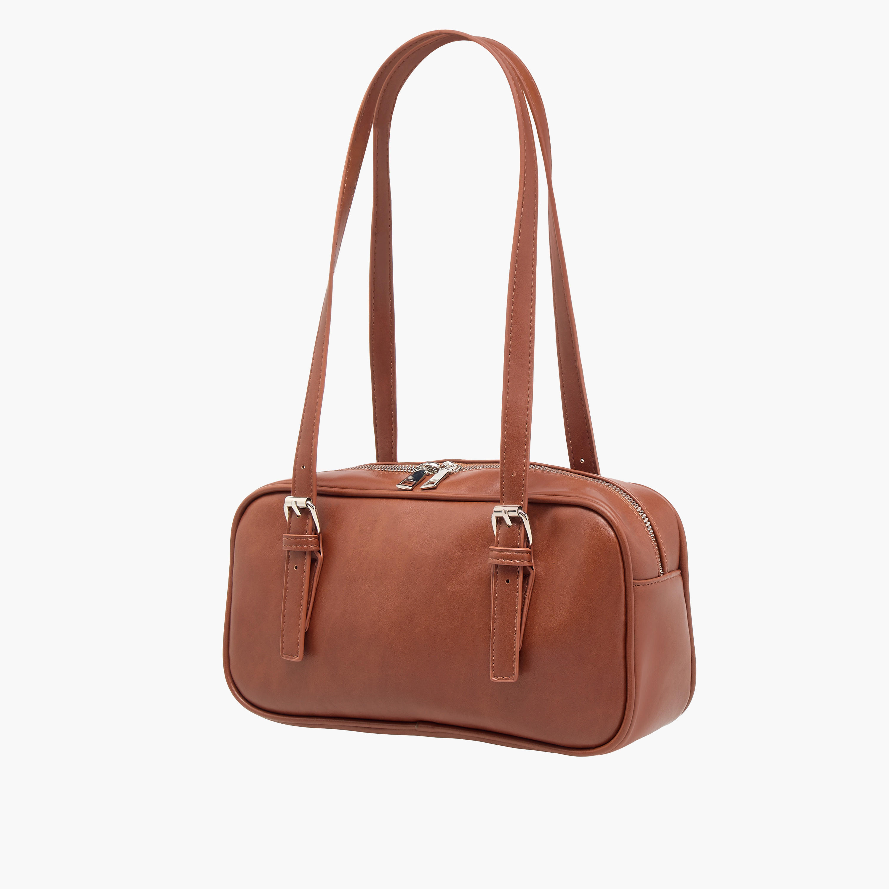 شنطة يد بارزة الملمس بسحاب إغلاق وأحزمة بمشابك-women-bagsandwallets-handbags-image-3
