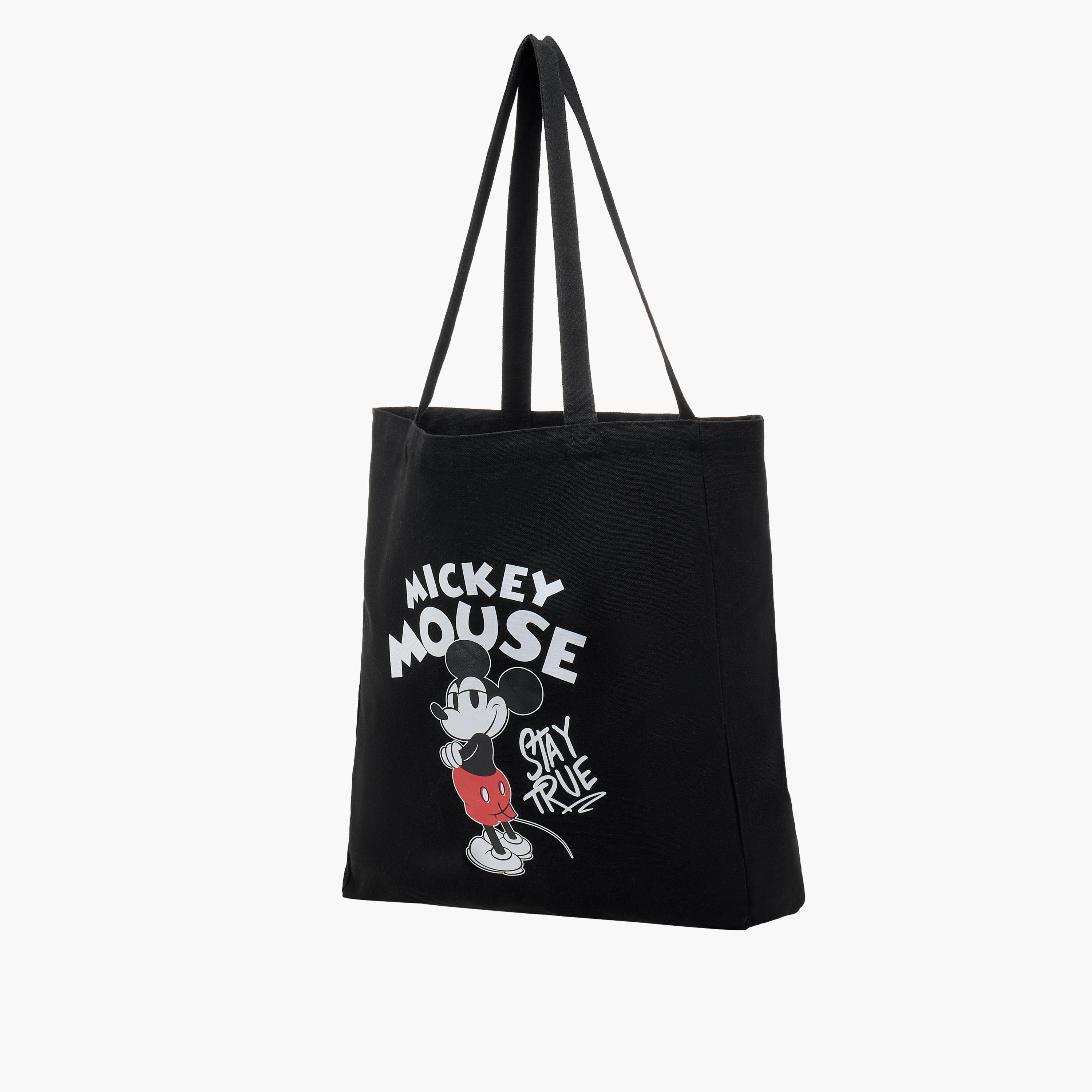 Mickey Mouse Print Shopper Bag with Double Handles-women-bagsandwallets-handbags-image-3