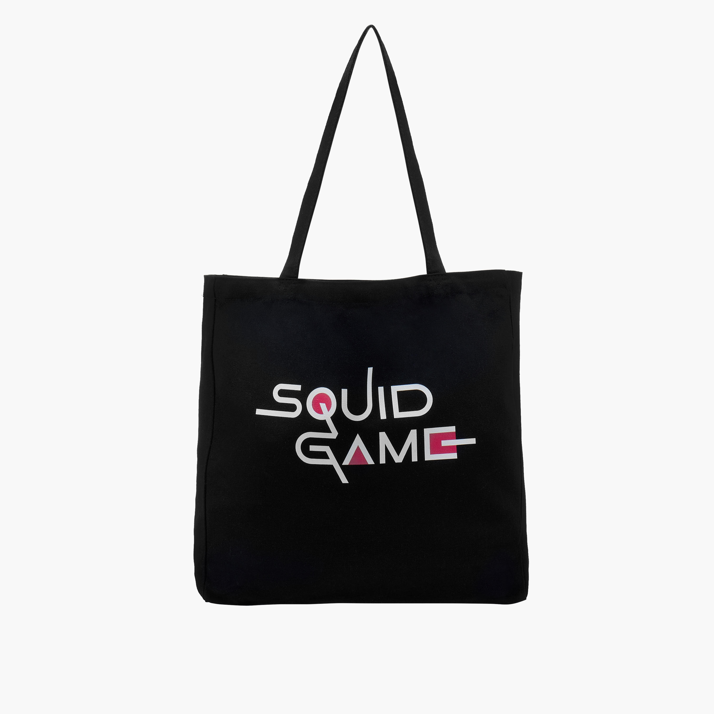 Squid Game Print Shopper Bag with Double Handles-women-bagsandwallets-handbags-image-1