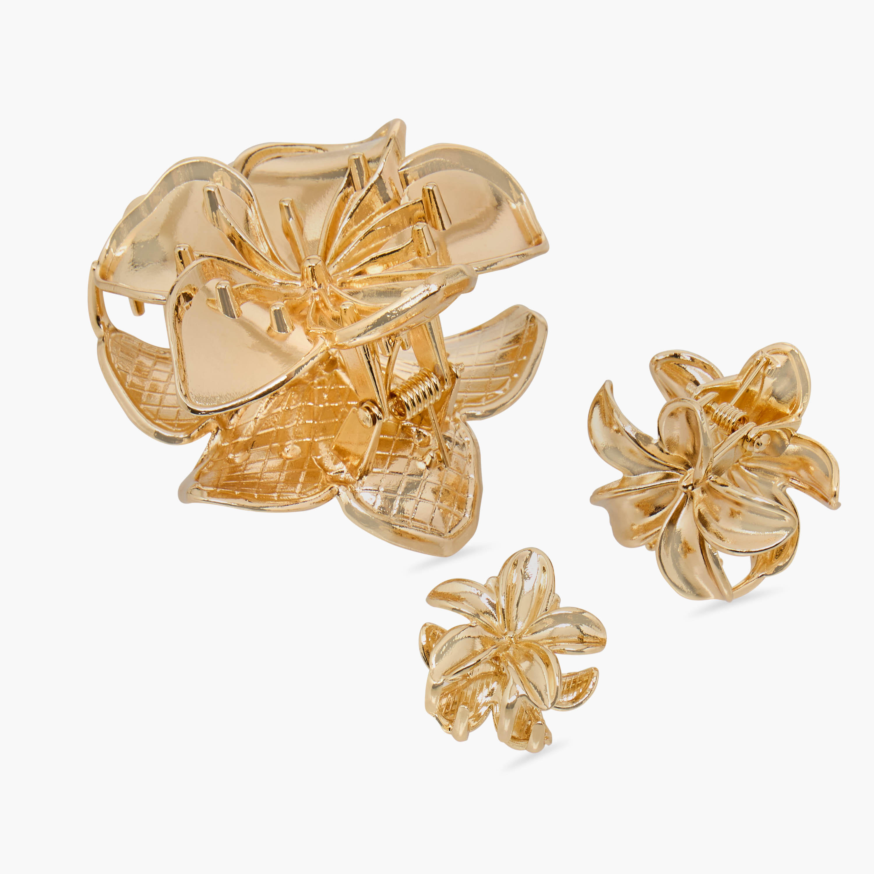 Set of 3 - Floral Shaped Hair Clamp-women-hairaccessories-clamps-image-7