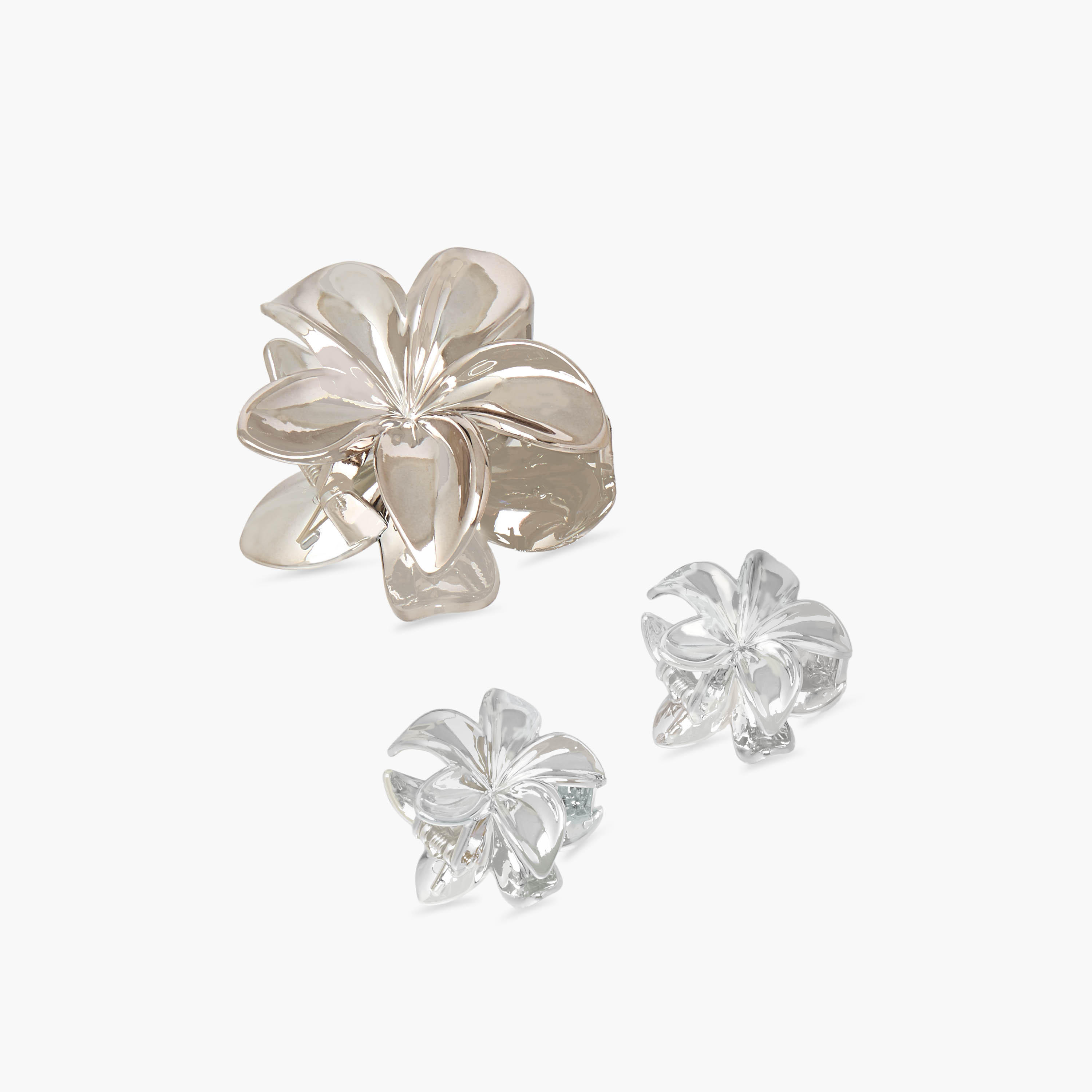 Set of 3 - Floral Shaped Hair Clamp-women-hairaccessories-clips-image-6