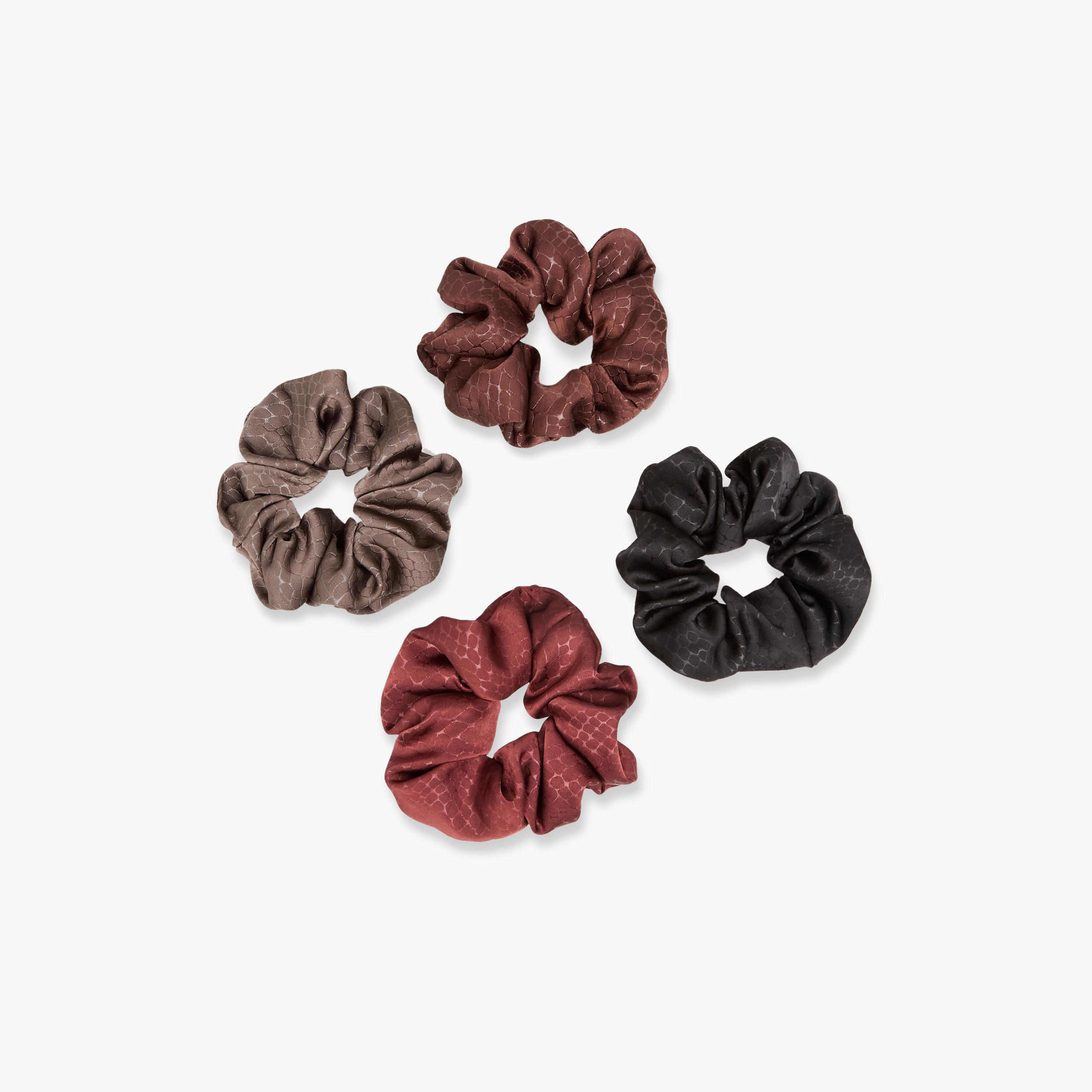 ربطة شعر سكرانشي بارزة الملمس - طقم من 4 قطع -women-hairaccessories-scrunchies-image-4