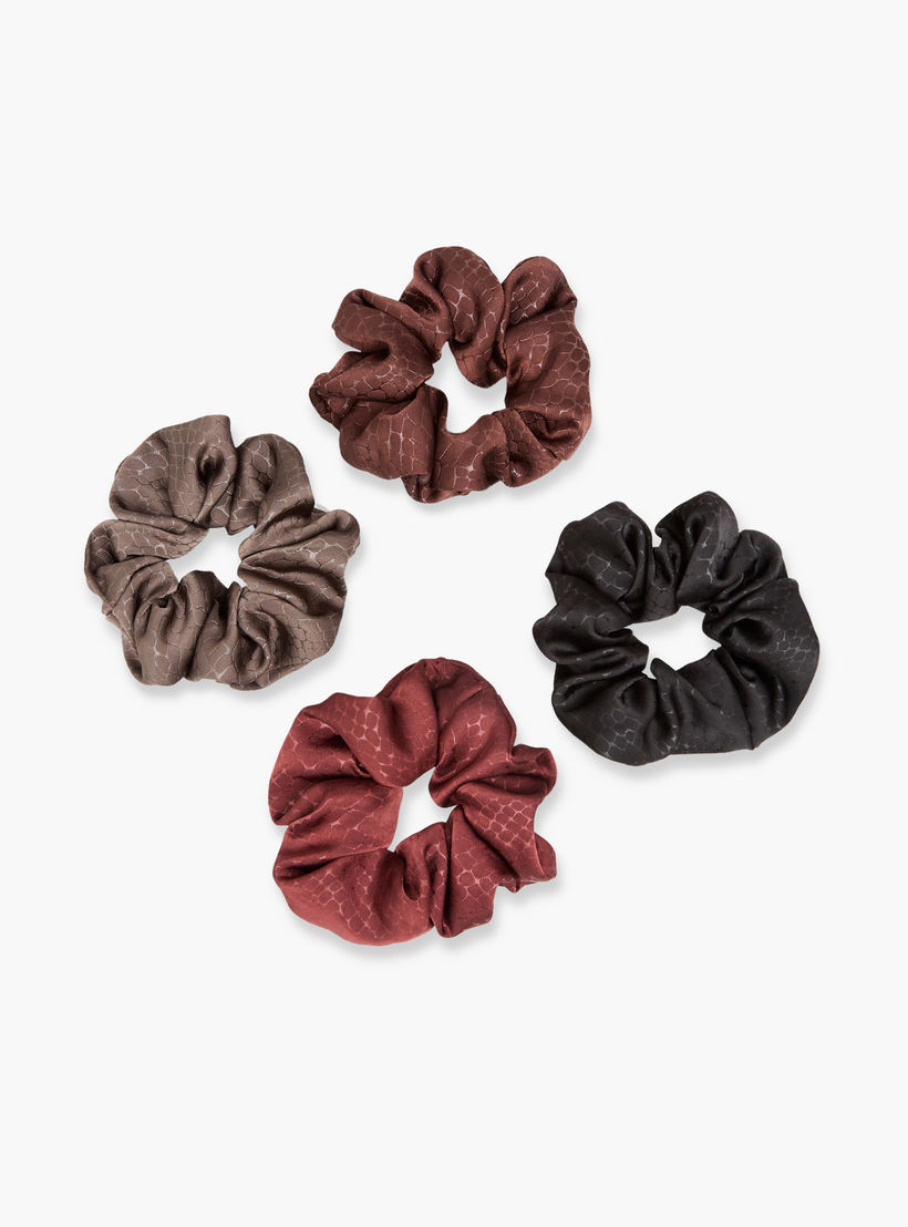 ربطة شعر سكرانشي بارزة الملمس - طقم من 4 قطع -women-hairaccessories-scrunchies-image-4