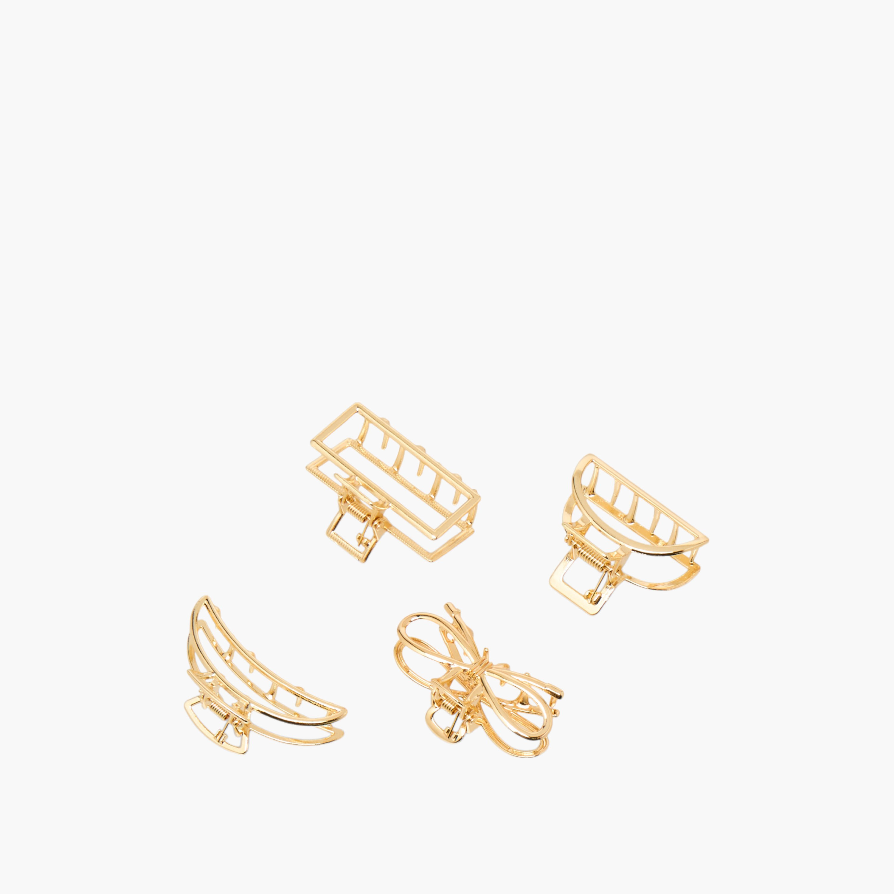 مشابك شعر ميتاليك - طقم من 4 قطع-women-hairaccessories-clips-image-7