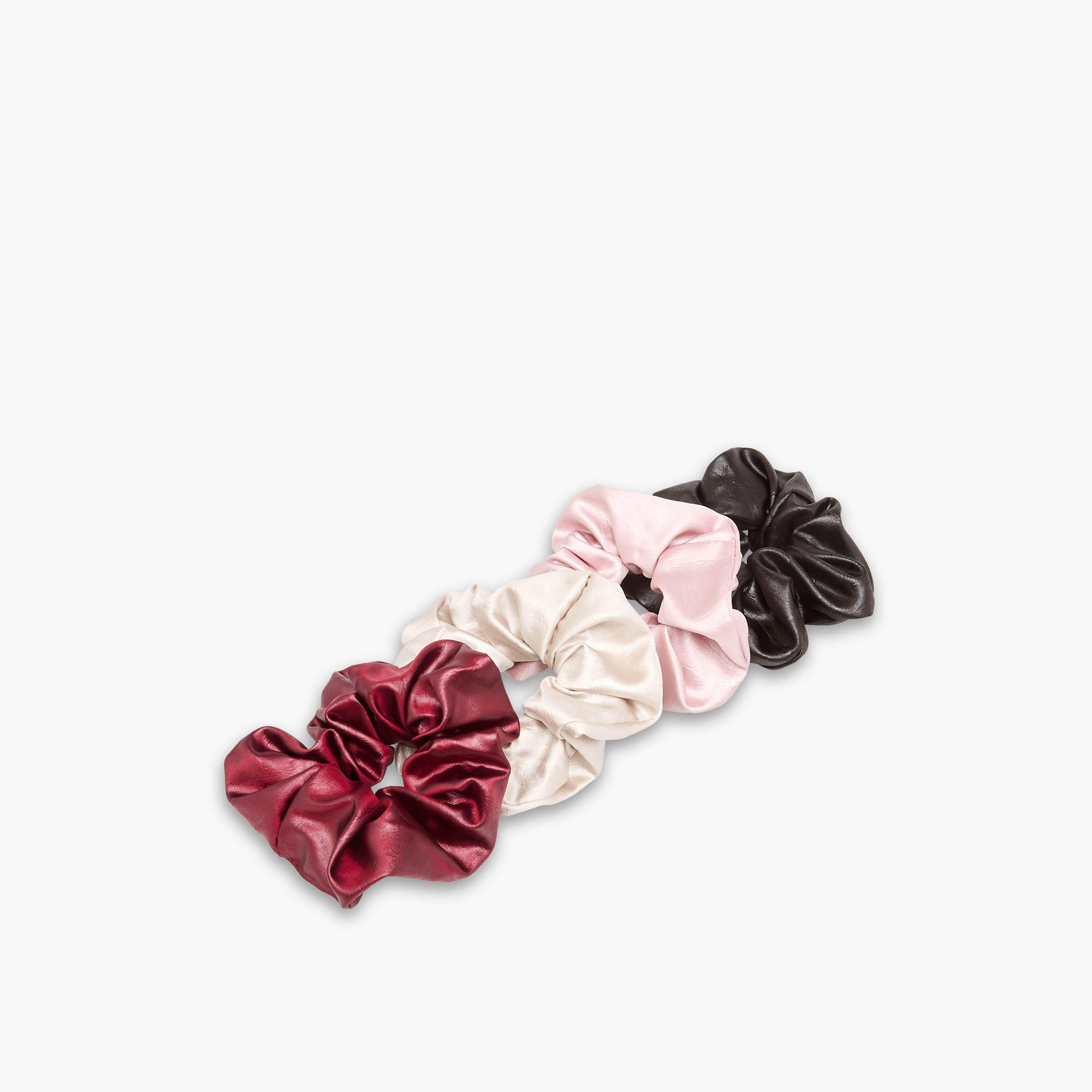 طقم سكرانشي بارز الملمس بتصميم لامع من 4 قطع-women-hairaccessories-scrunchies-image-3