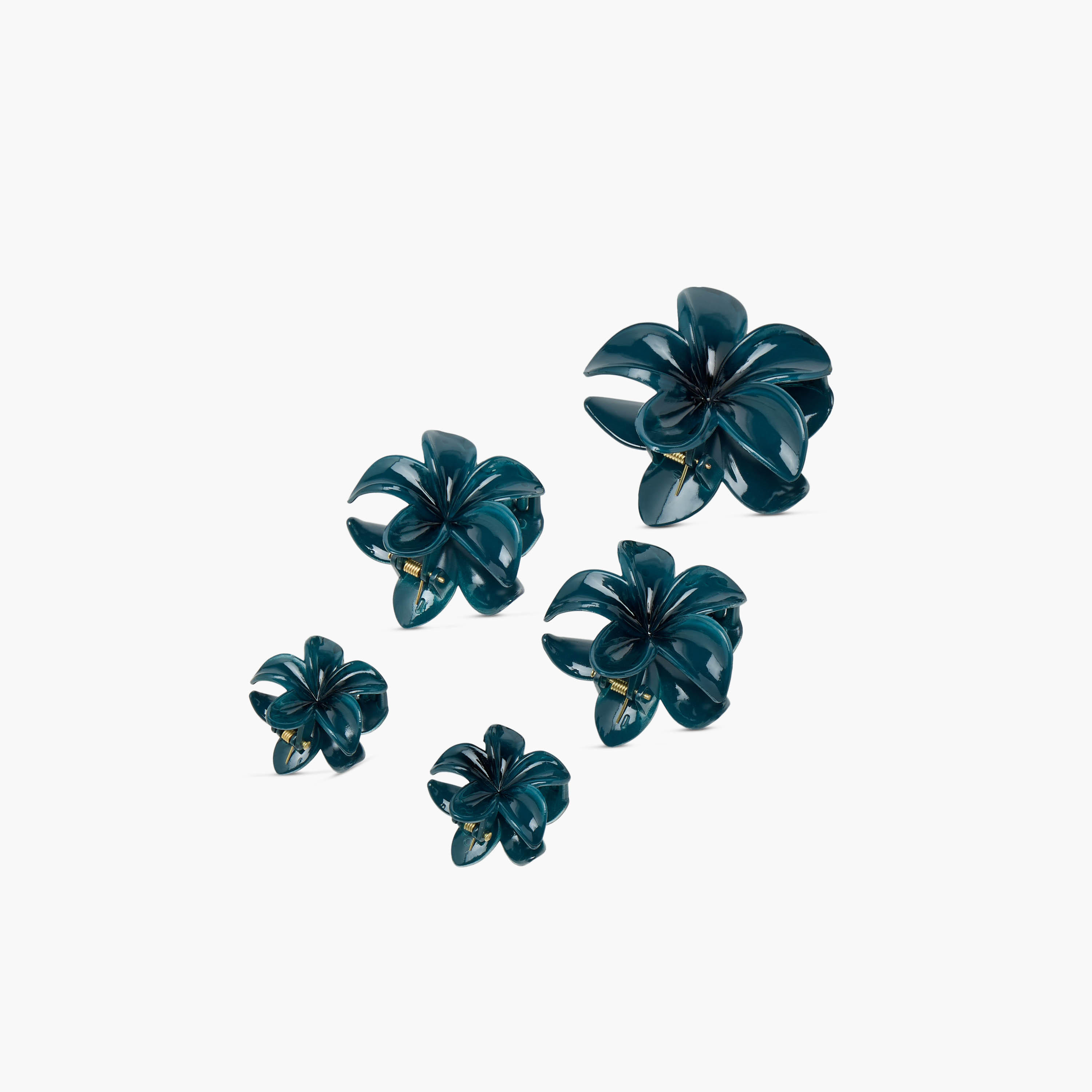 Set of 5 - Floral Shaped Hair Clamp-women-hairaccessories-clamps-image-8