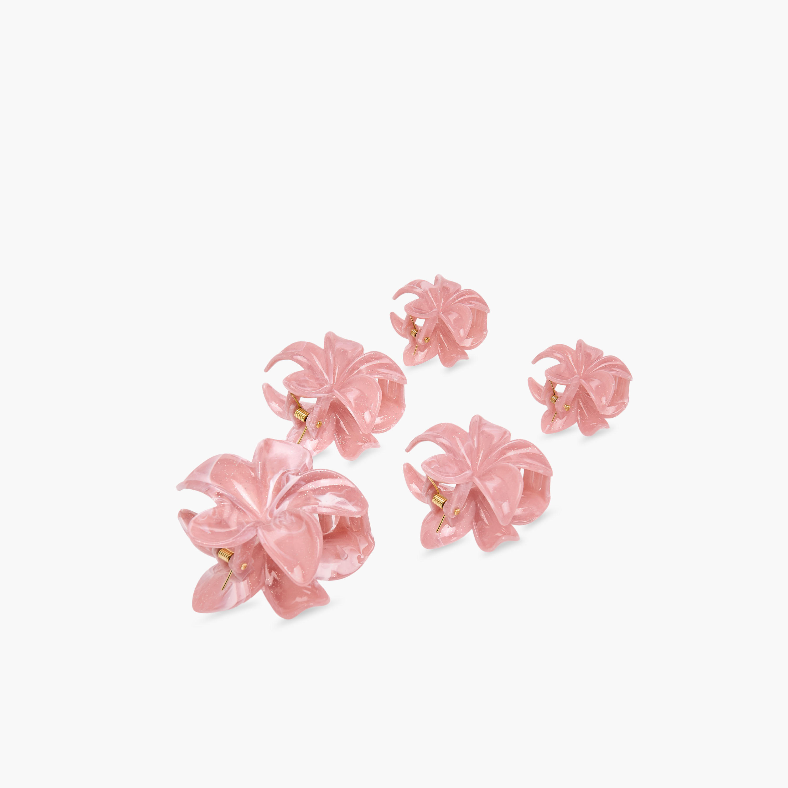 مشابك شعر بتصميم زهري - طقم من 5 قطع-women-hairaccessories-clamps-image-8
