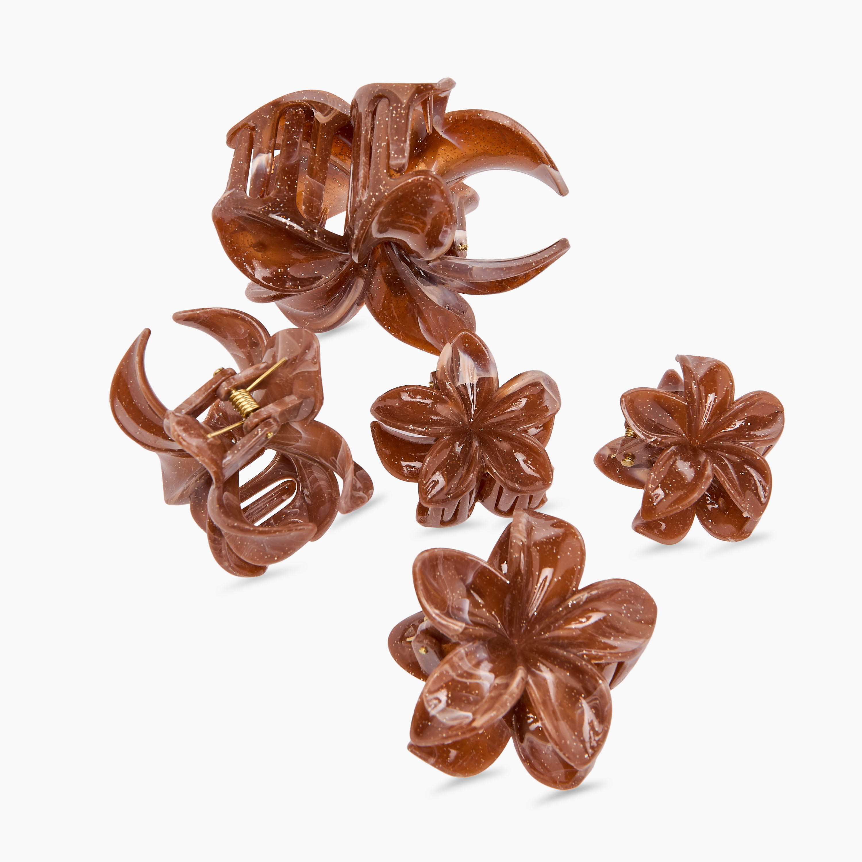Set of 5 - Floral Shaped Hair Clamp-women-hairaccessories-clamps-image-10