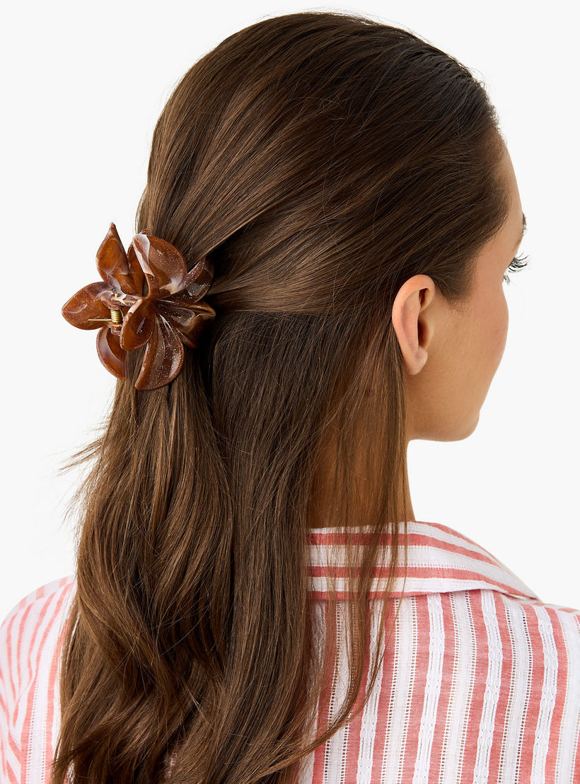 Set of 5 - Floral Shaped Hair Clamp-women-hairaccessories-clamps-image-3