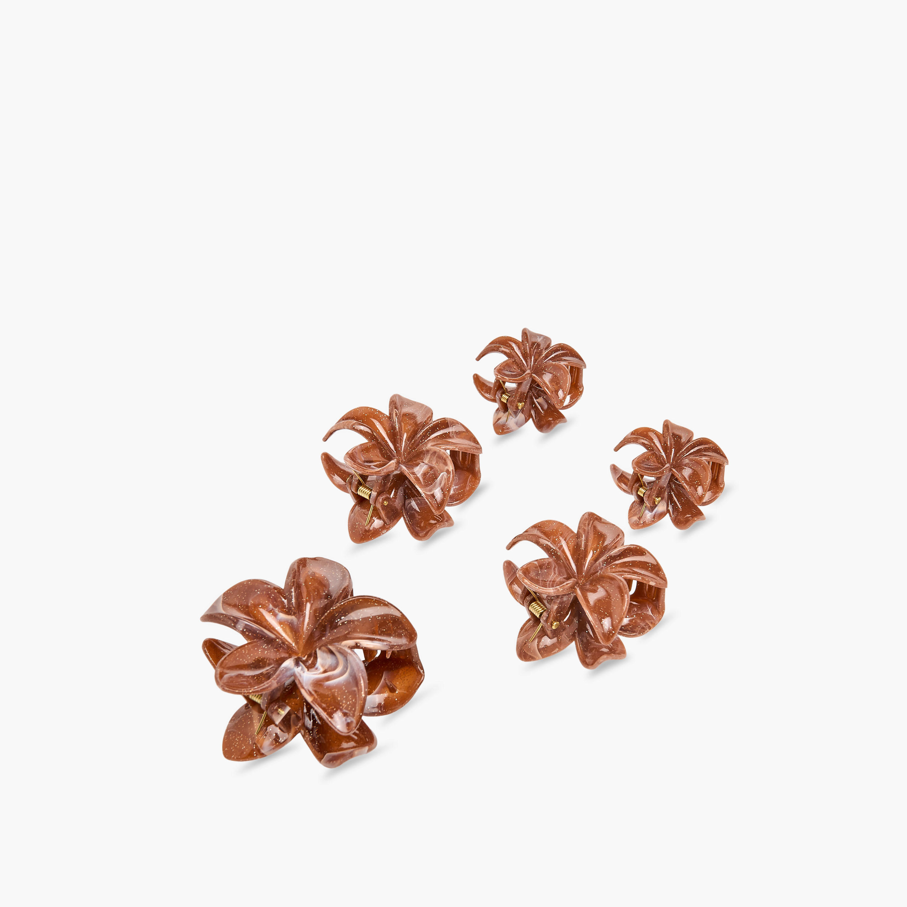 Set of 5 - Floral Shaped Hair Clamp-women-hairaccessories-clamps-image-8