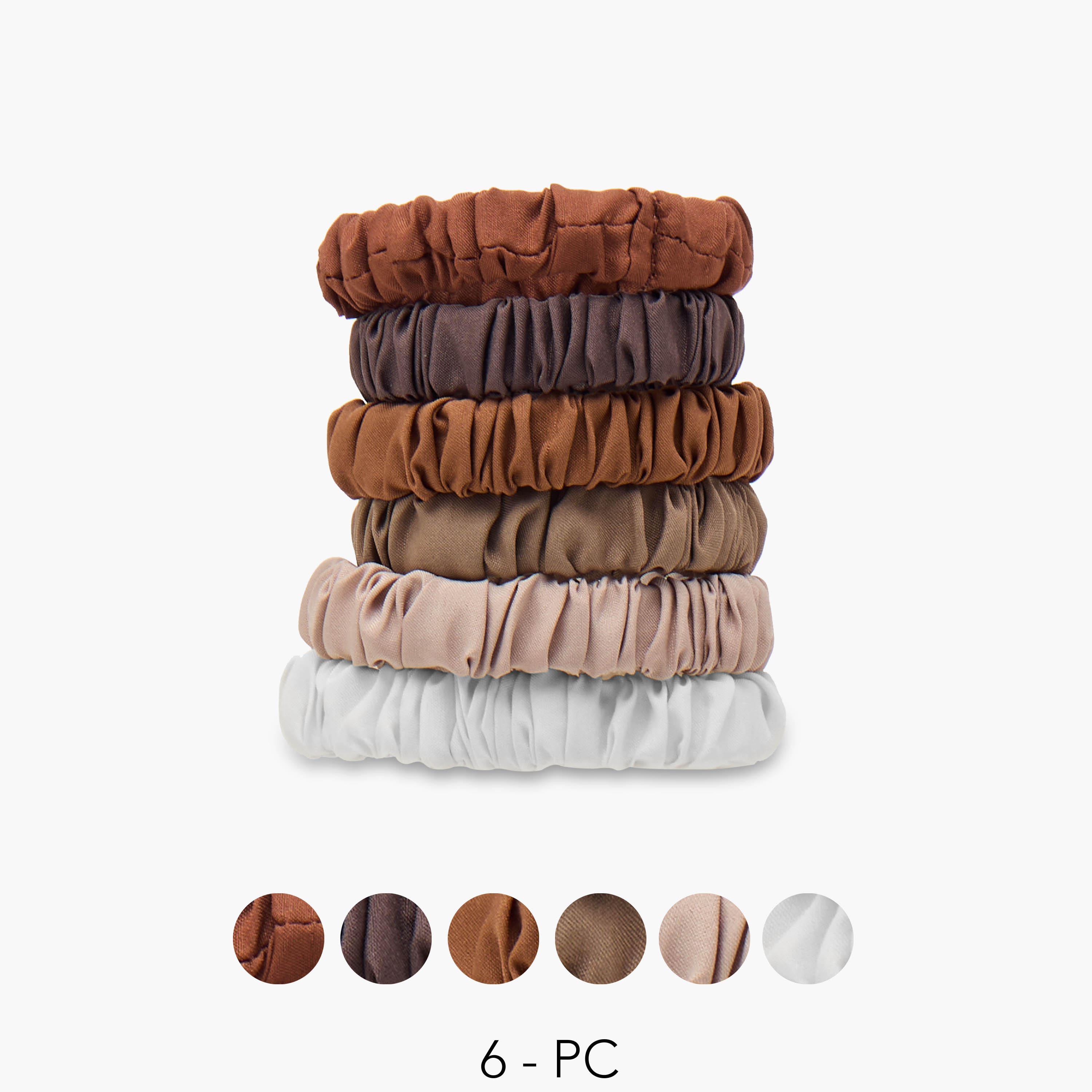 Set of 6 - Adot Scrunchie Neutral-women-hairaccessories-scrunchies-image-1