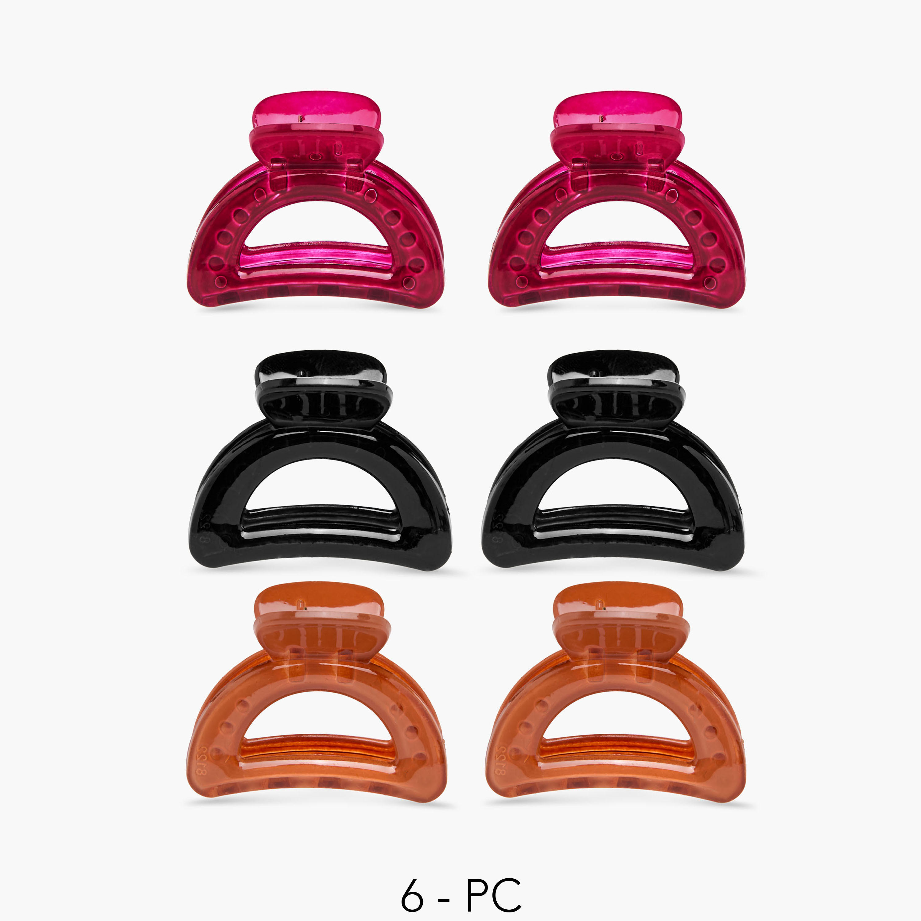 Set of 6 - Cutout Hair Clamp-women-hairaccessories-clamps-image-1