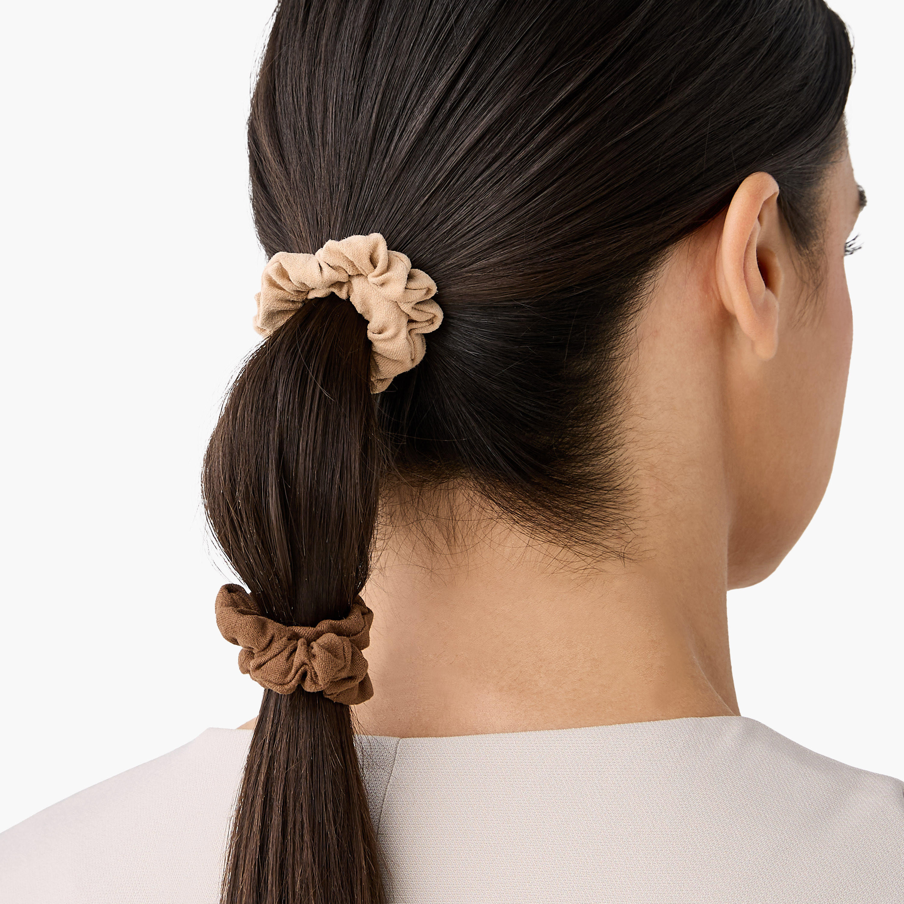 Set of 8 - Suede Textured Scrunchie-women-hairaccessories-scrunchies-image-2