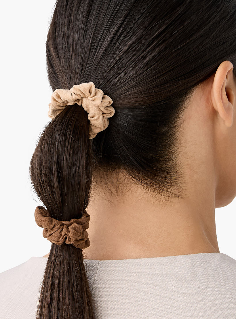 Set of 8 - Suede Textured Scrunchie-women-hairaccessories-scrunchies-image-2