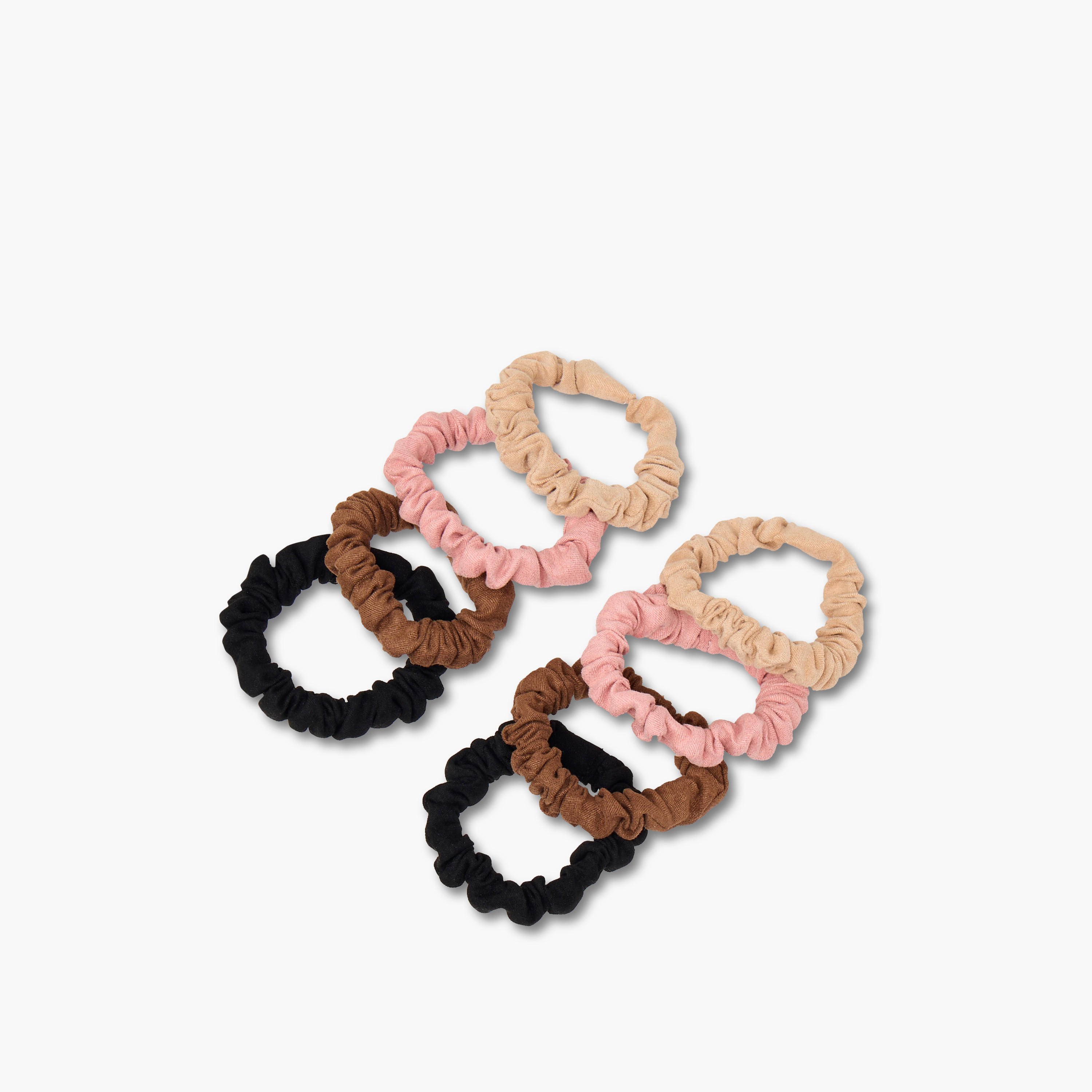 Set of 8 - Suede Textured Scrunchie-women-hairaccessories-scrunchies-image-4