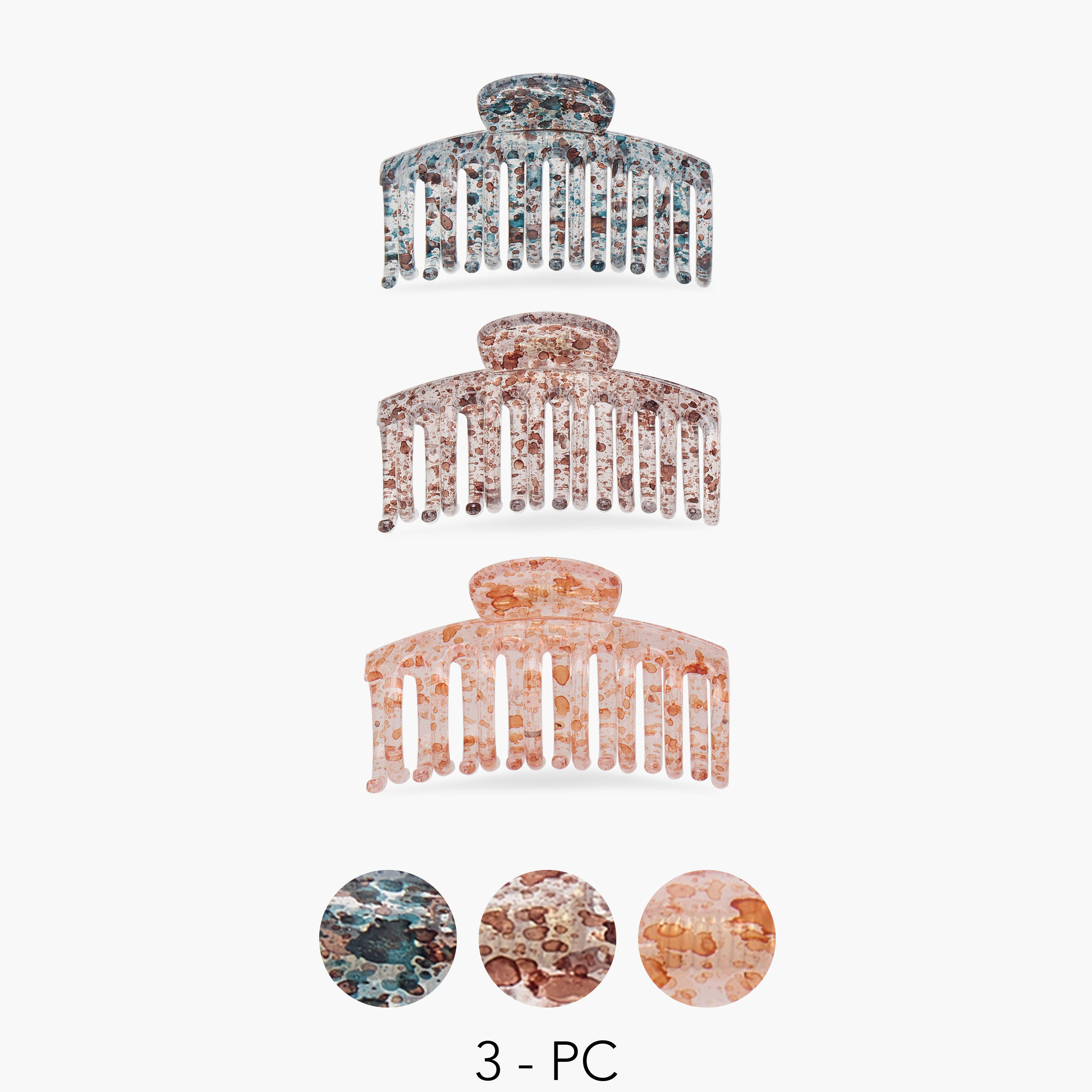 مشابك شعر بطبعات - طقم 3 قطع-women-hairaccessories-clamps-image-7