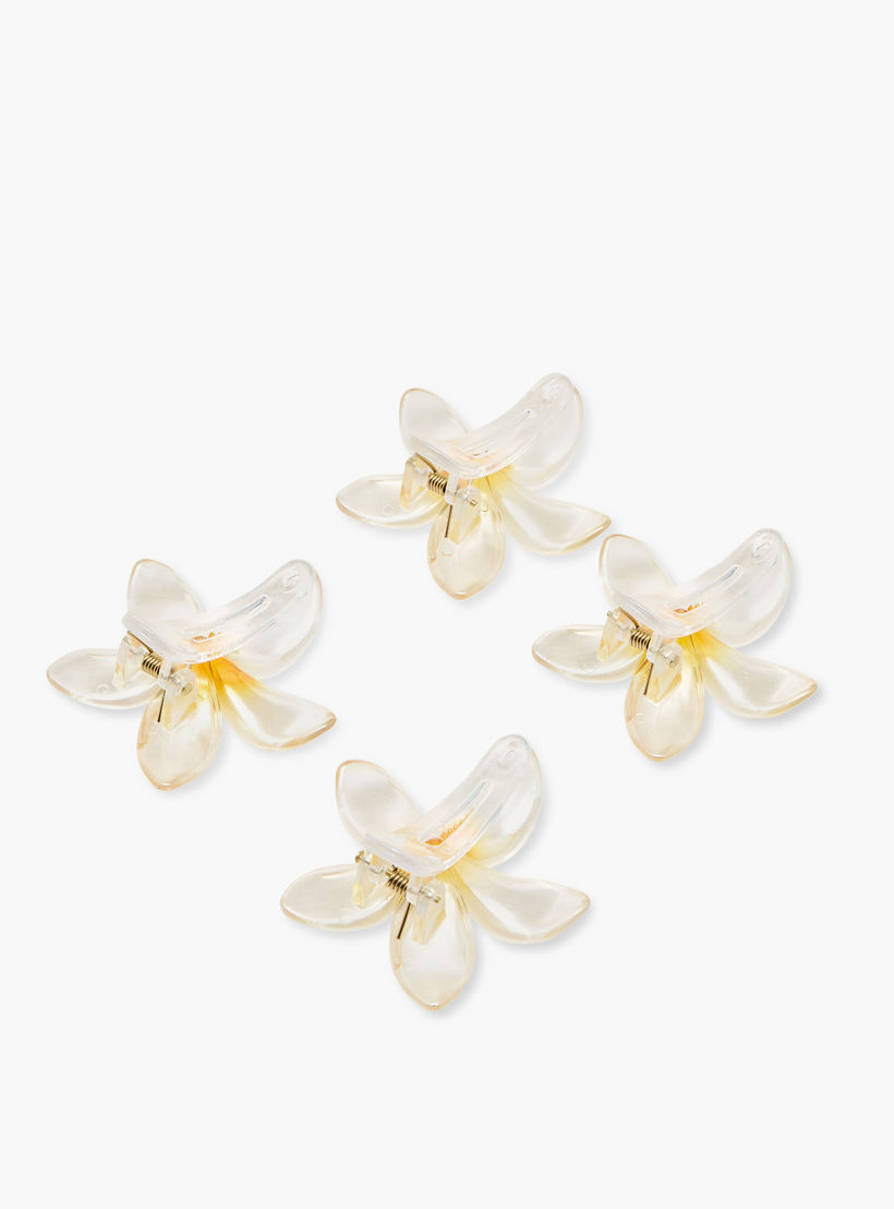 مشبك شعر بتصميم زهرة - طقم 4 قطع-women-hairaccessories-clamps-image-7