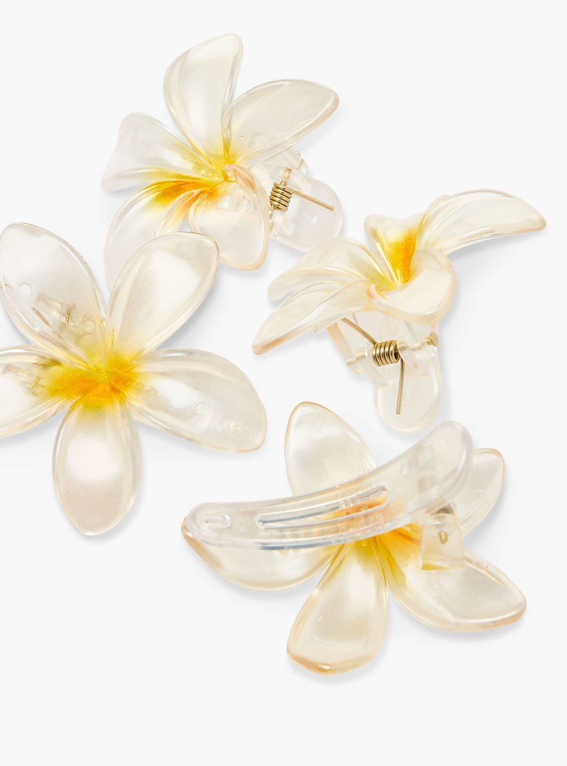 مشبك شعر بتصميم زهرة - طقم 4 قطع-women-hairaccessories-clamps-image-8