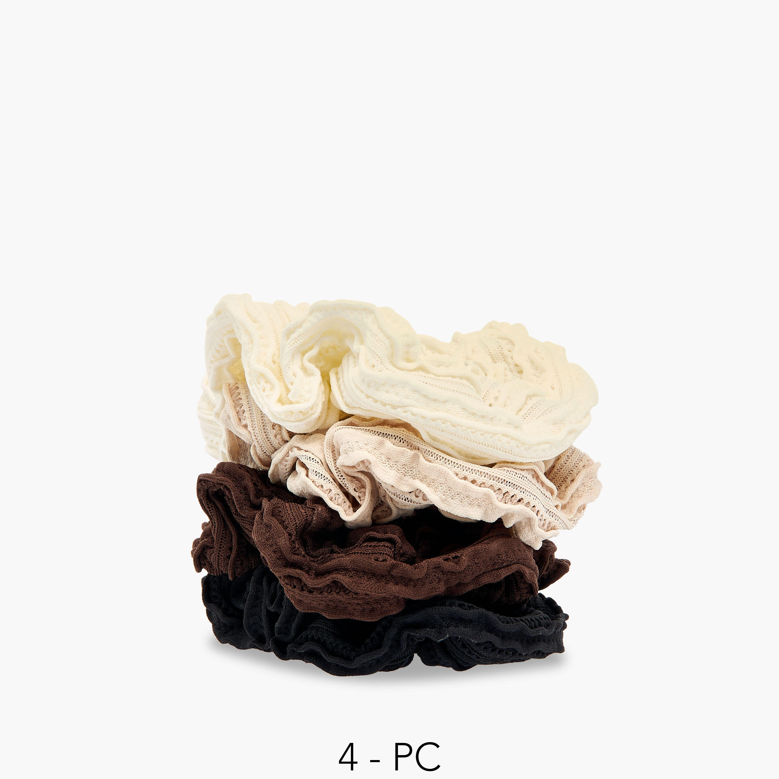 ربطات شعر سكرانشي بارزة الملمس -  طقم من 4 قطع-women-hairaccessories-scrunchies-image-1