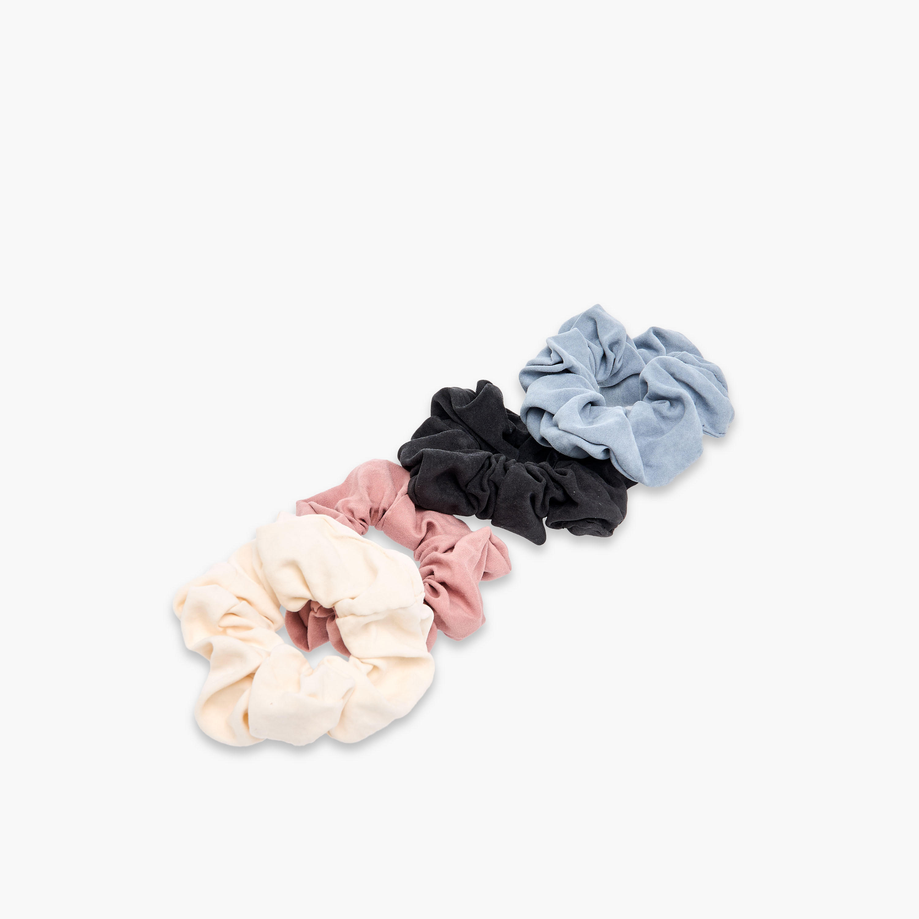 Set of 4 - Suede Hair Scrunchie-women-hairaccessories-scrunchies-image-3