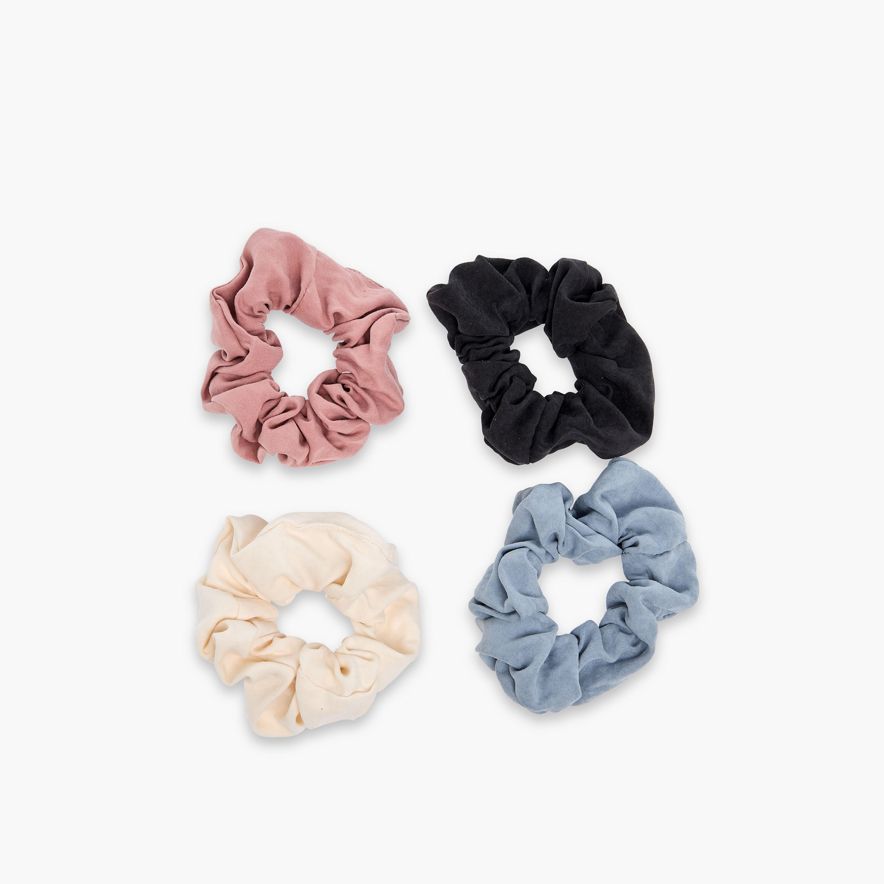Set of 4 - Suede Hair Scrunchie-women-hairaccessories-scrunchies-image-4