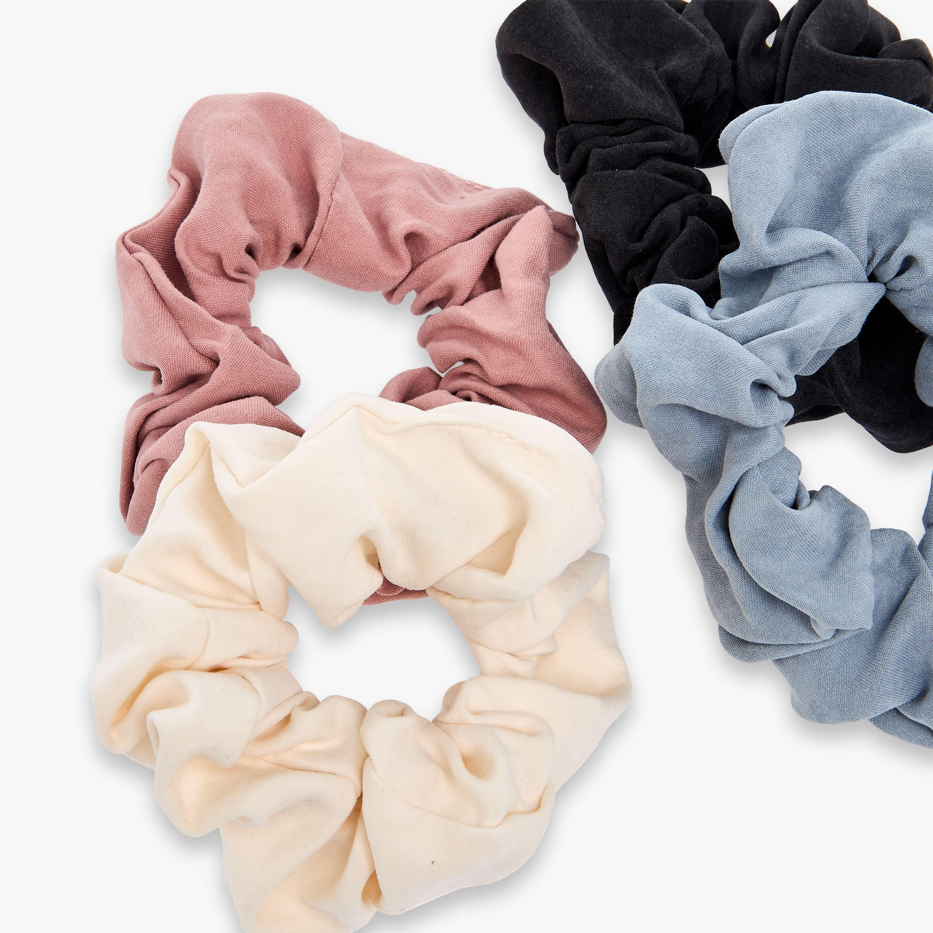 Set of 4 - Suede Hair Scrunchie-women-hairaccessories-scrunchies-image-5