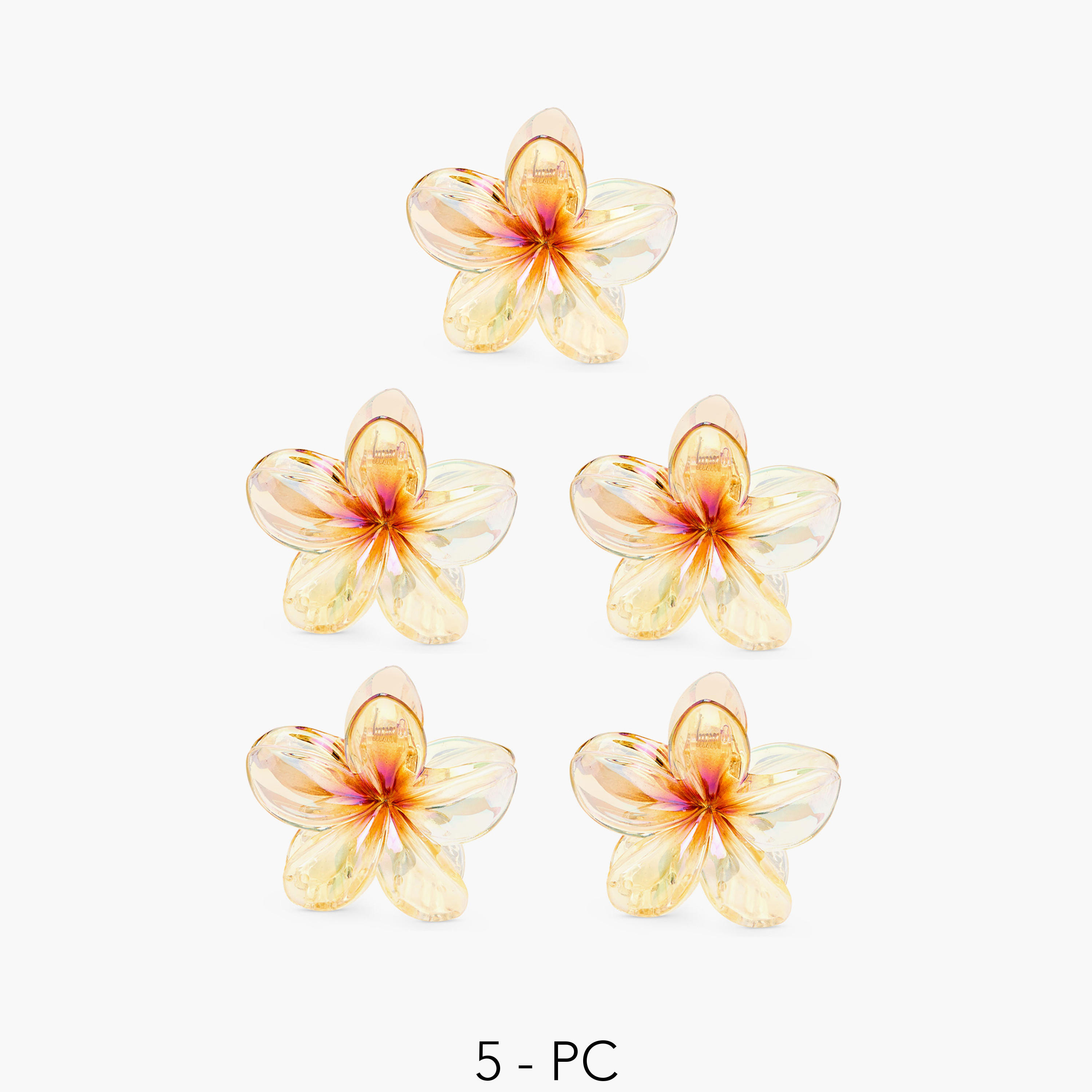 مشبك شعر على شكل زهرة - طقم 5 قطع-women-hairaccessories-clamps-image-1