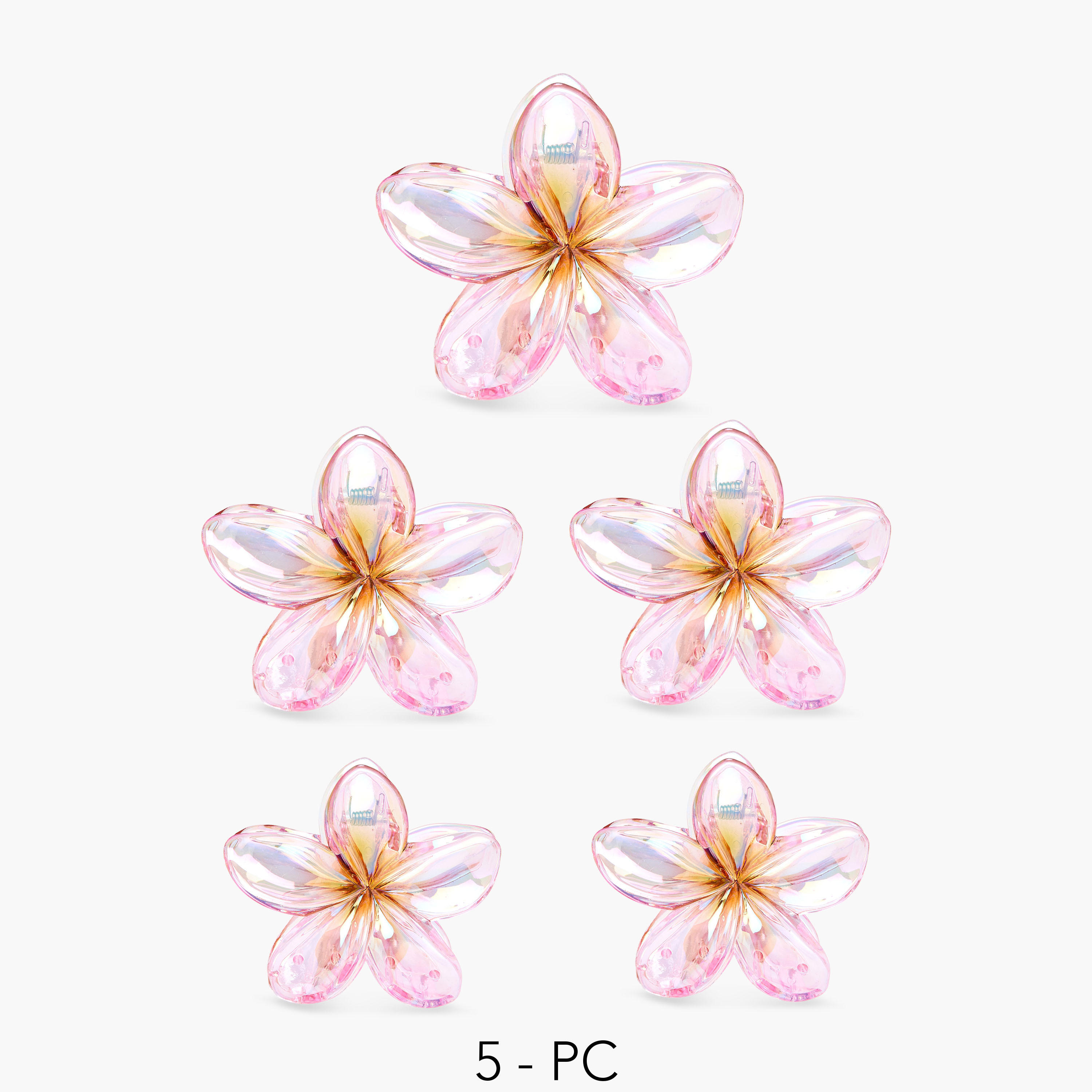 Set of 5 - Flower Hair Clamp-women-hairaccessories-clamps-image-1