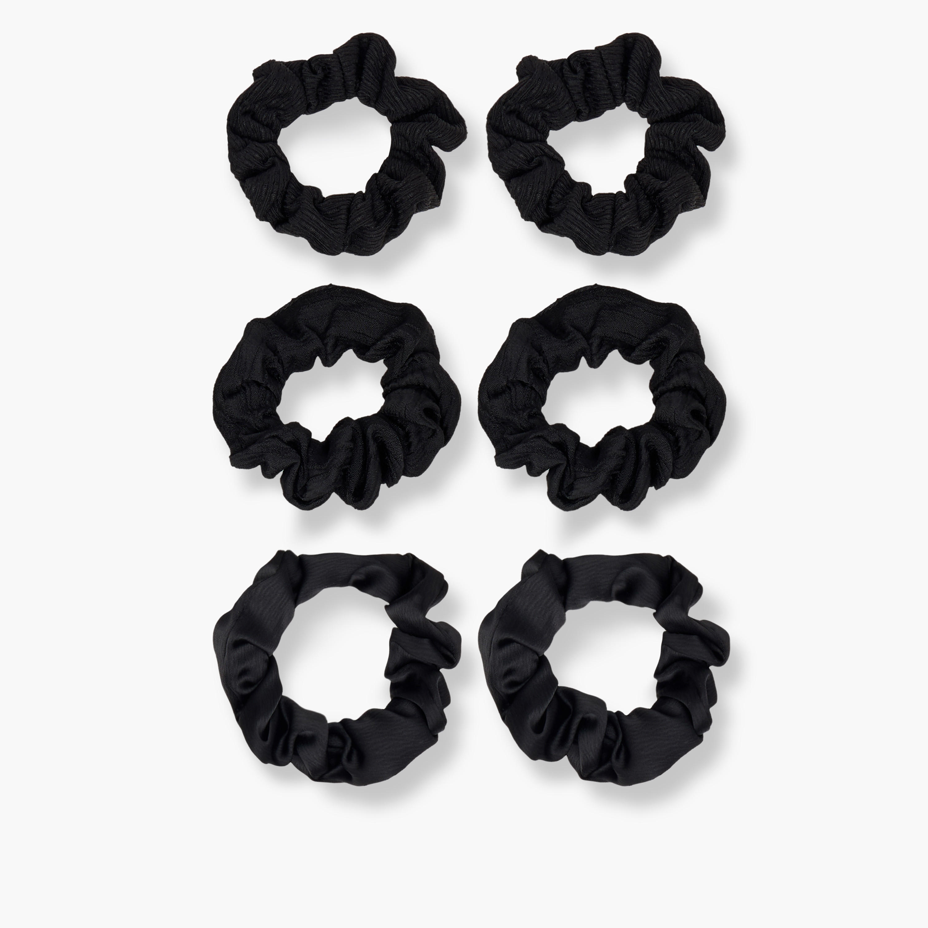 ربطة شعر سكرانشي بارزة الملمس - طقم من 6 قطع-women-hairaccessories-scrunchies-image-2