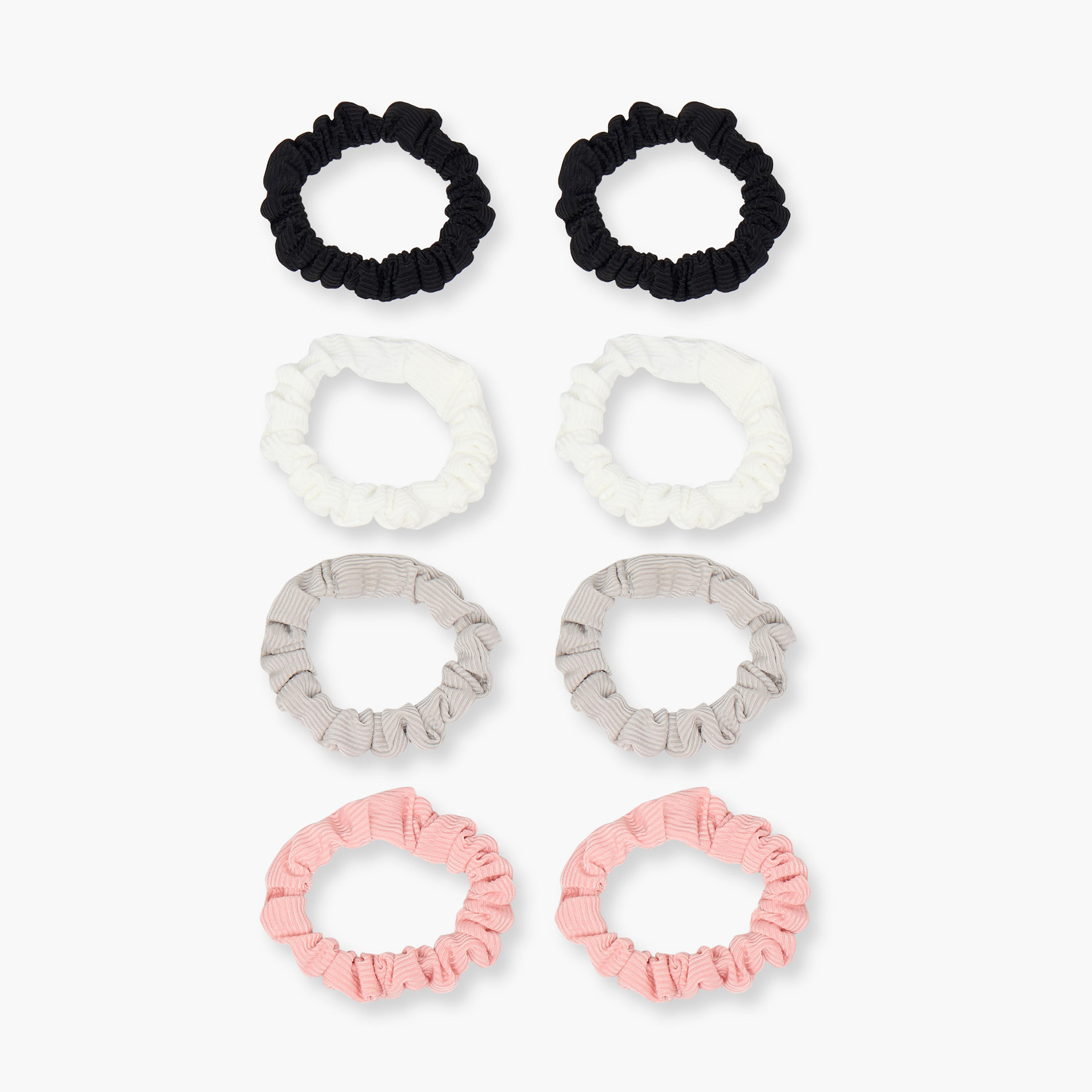 Set of 8 - Ribbed Scrunchies-women-hairaccessories-scrunchies-image-3
