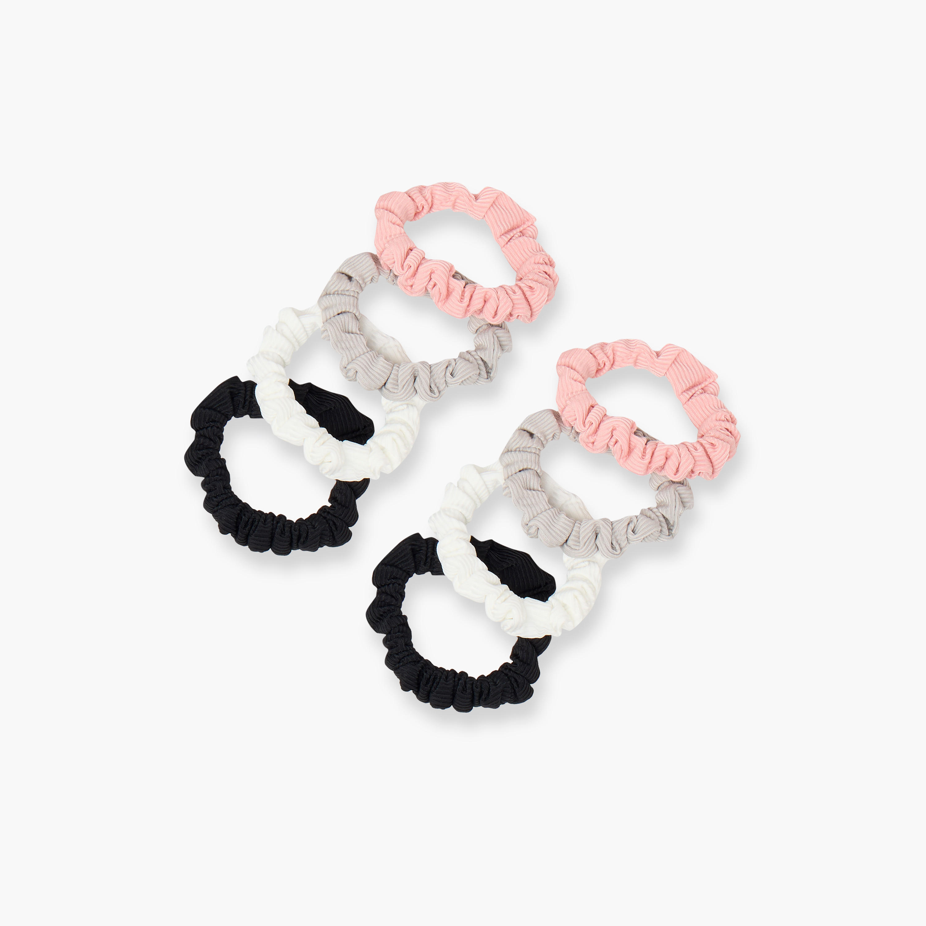Set of 8 - Ribbed Scrunchies-women-hairaccessories-scrunchies-image-4