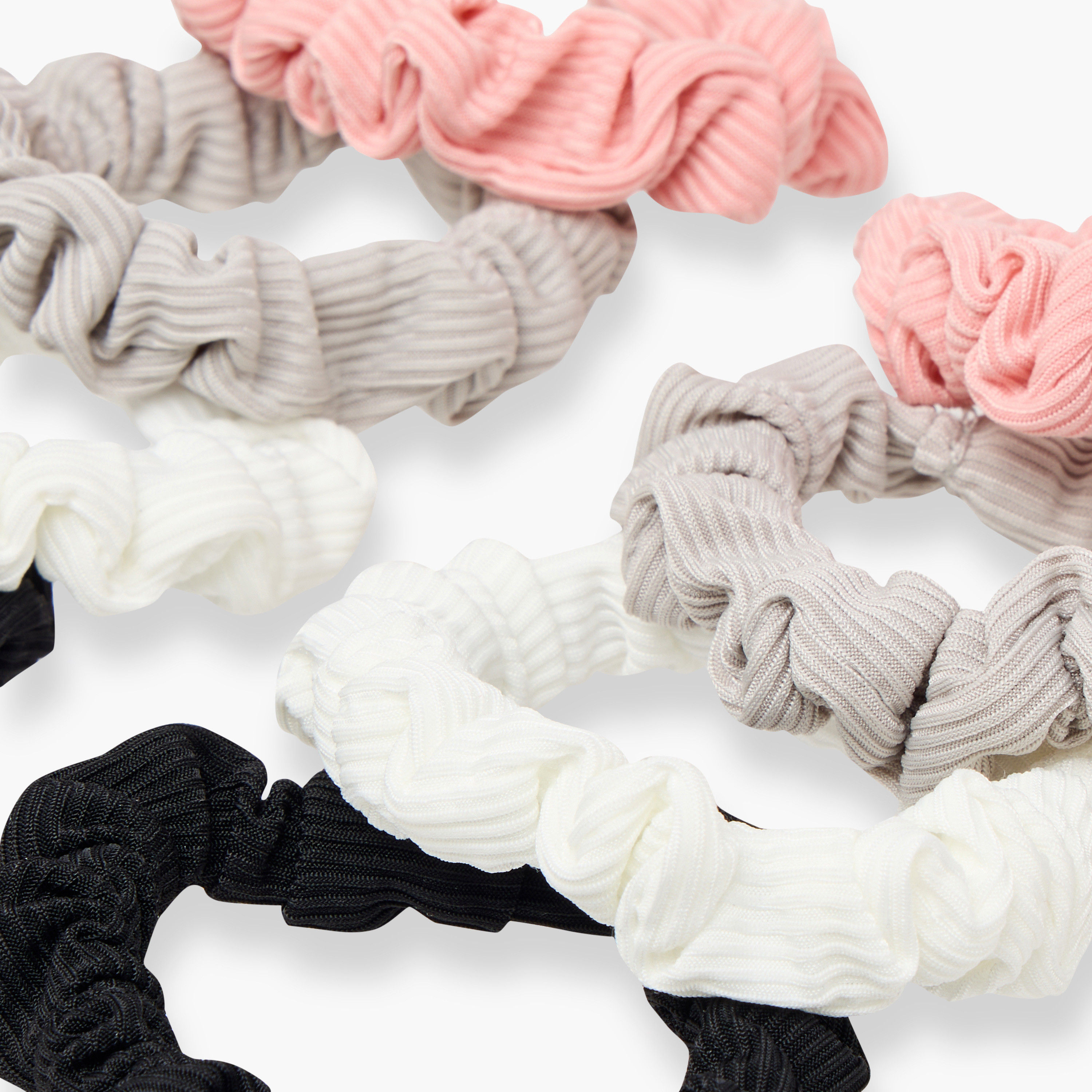 Set of 8 - Ribbed Scrunchies-women-hairaccessories-scrunchies-image-5