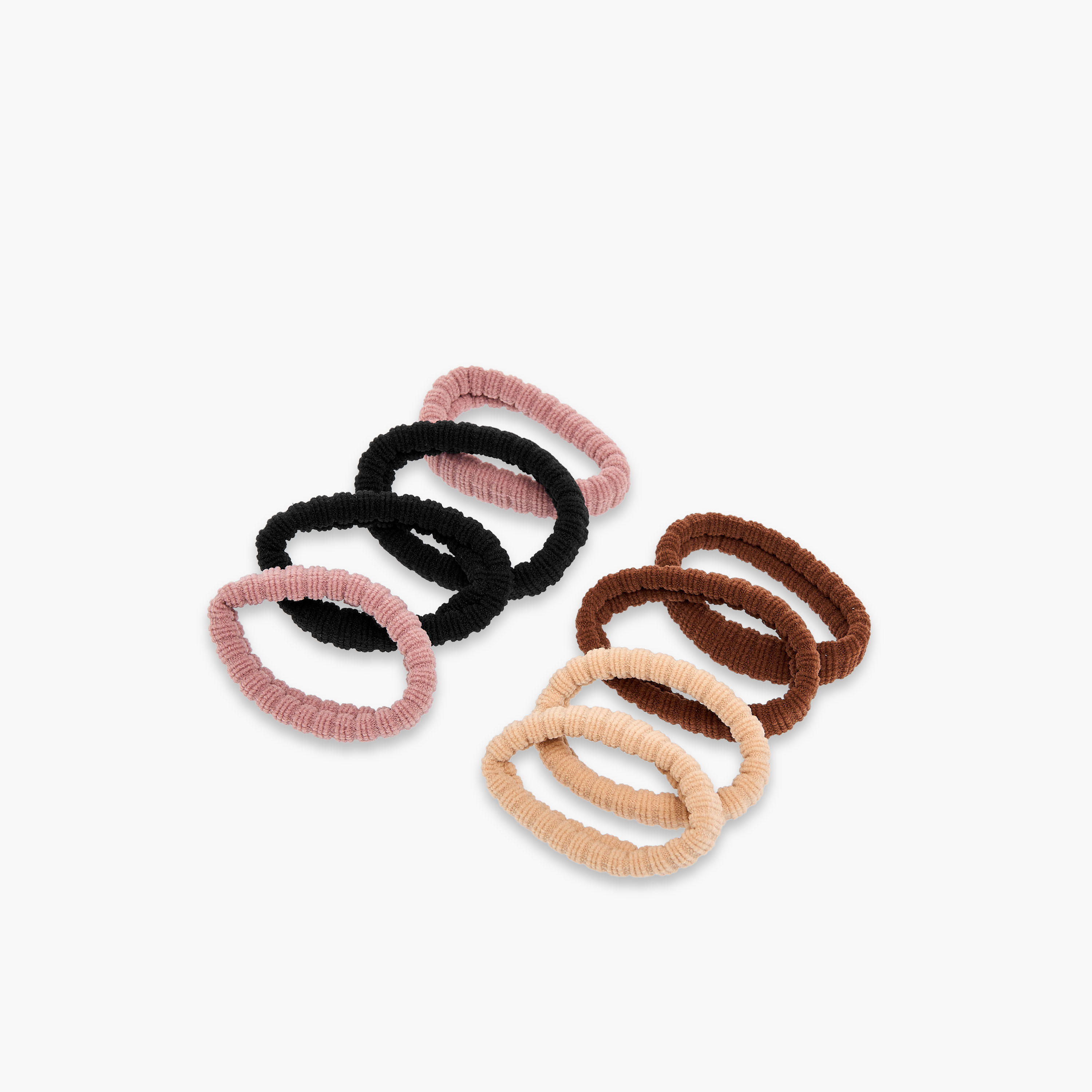 طقم ربطات شعر 8 قطع بارزة الملمس-women-hairaccessories-scrunchies-image-3