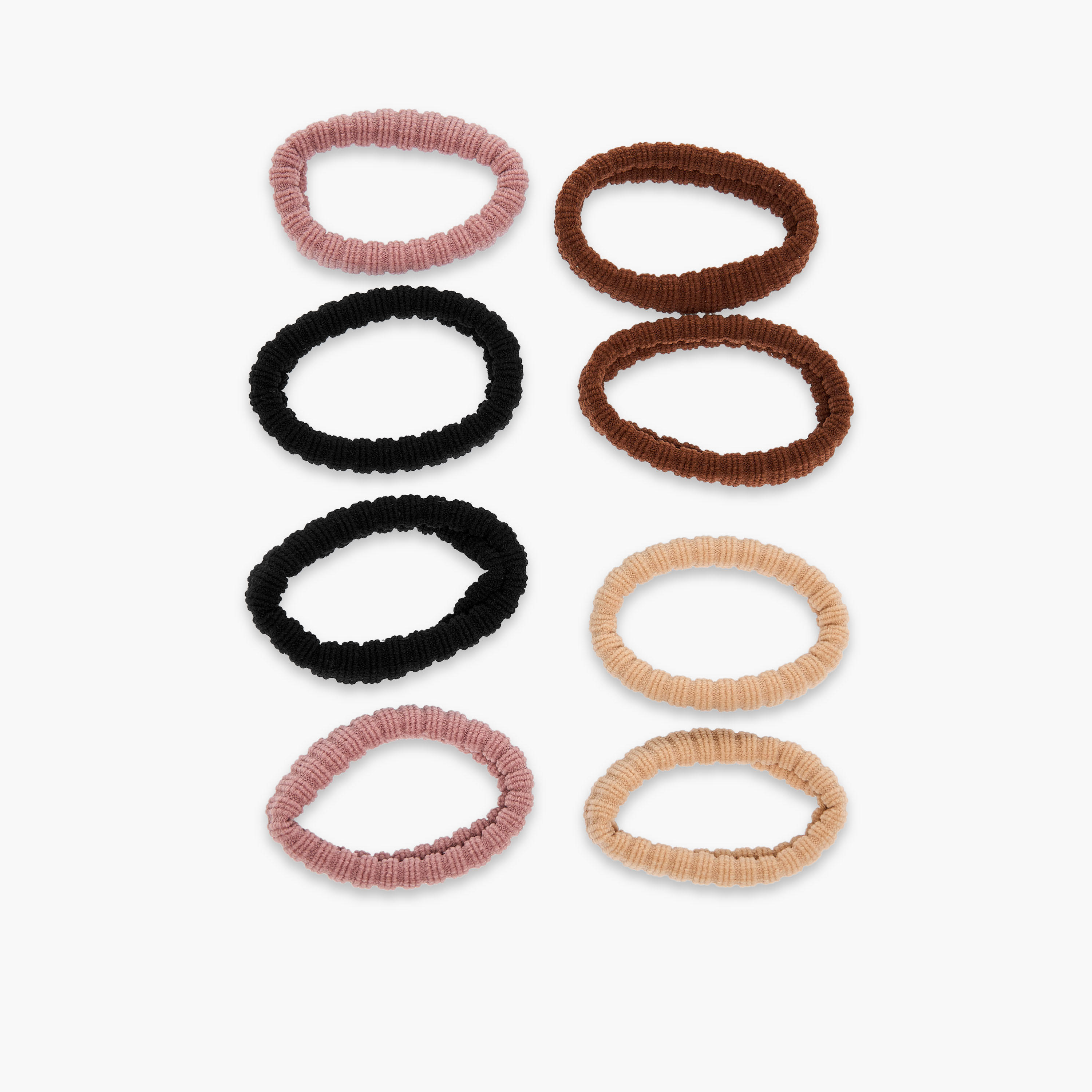 طقم ربطات شعر 8 قطع بارزة الملمس-women-hairaccessories-scrunchies-image-4