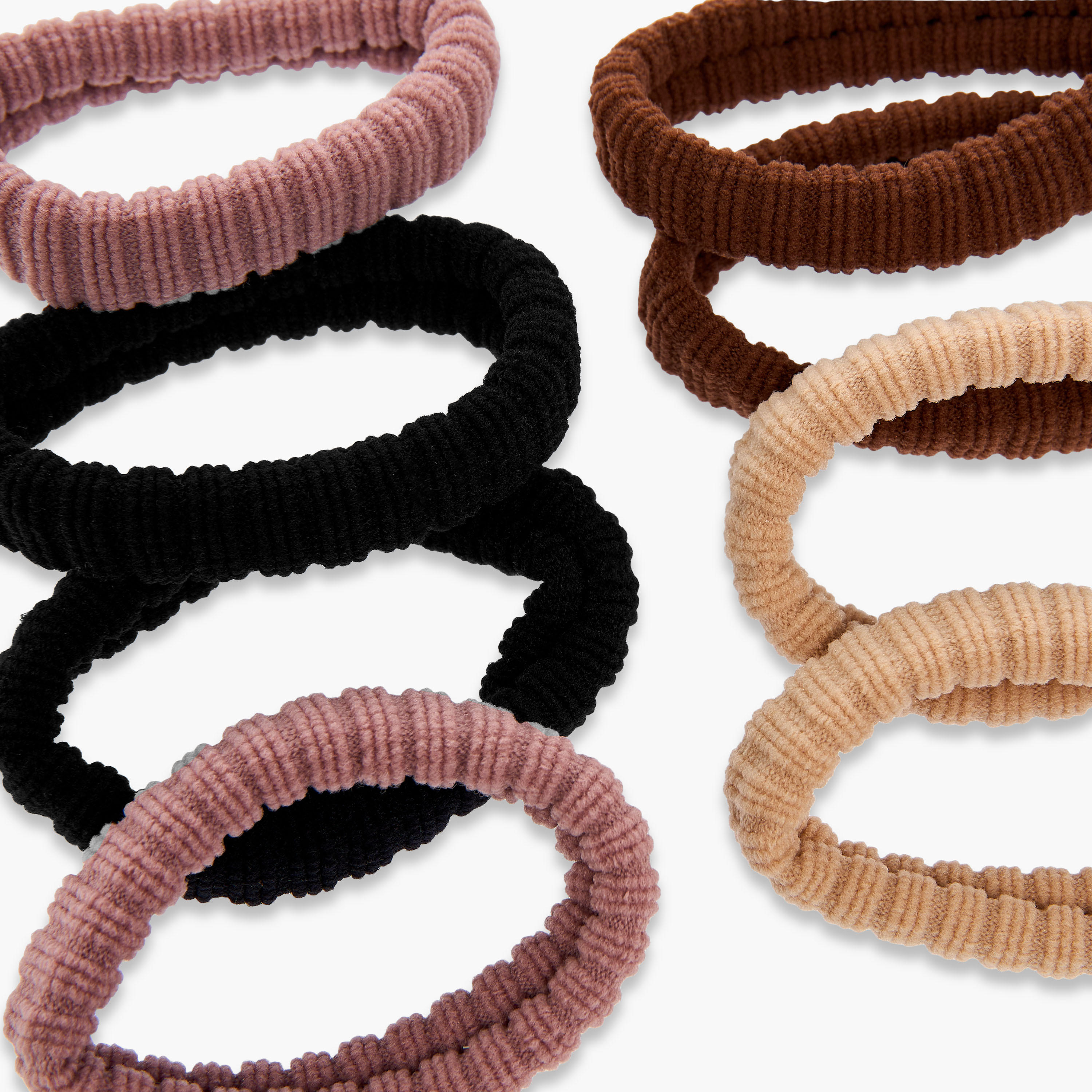طقم ربطات شعر 8 قطع بارزة الملمس-women-hairaccessories-scrunchies-image-5