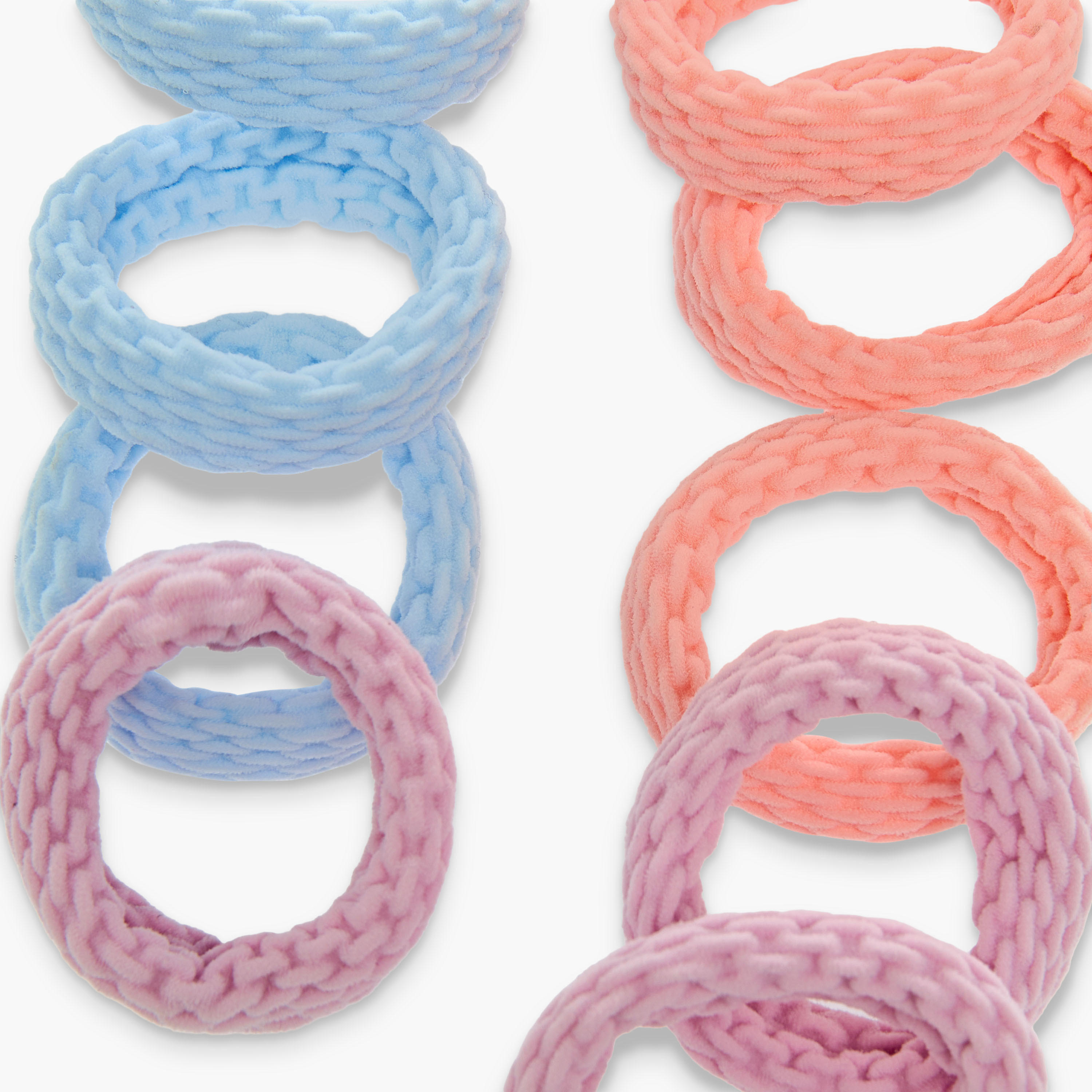 طقم ربطات شعر 9 قطع بارزة الملمس-women-hairaccessories-scrunchies-image-5