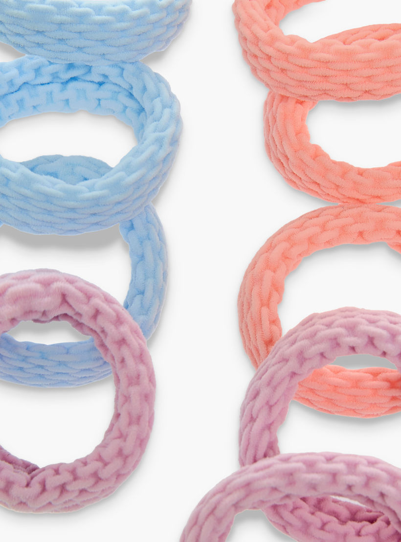 طقم ربطات شعر 9 قطع بارزة الملمس-women-hairaccessories-scrunchies-image-5