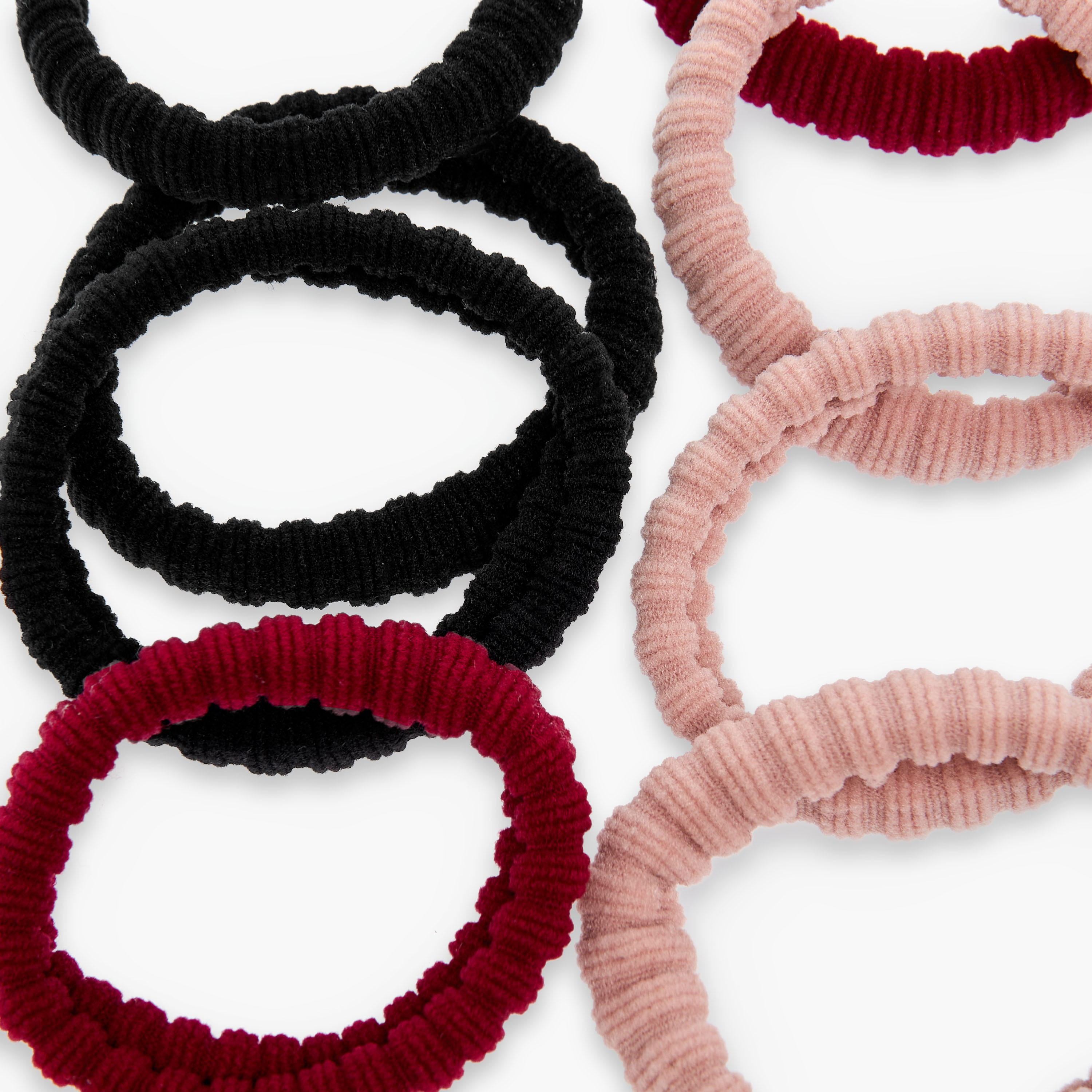 Pack of 9 - Textured Hair Tie-women-hairaccessories-scrunchies-image-5