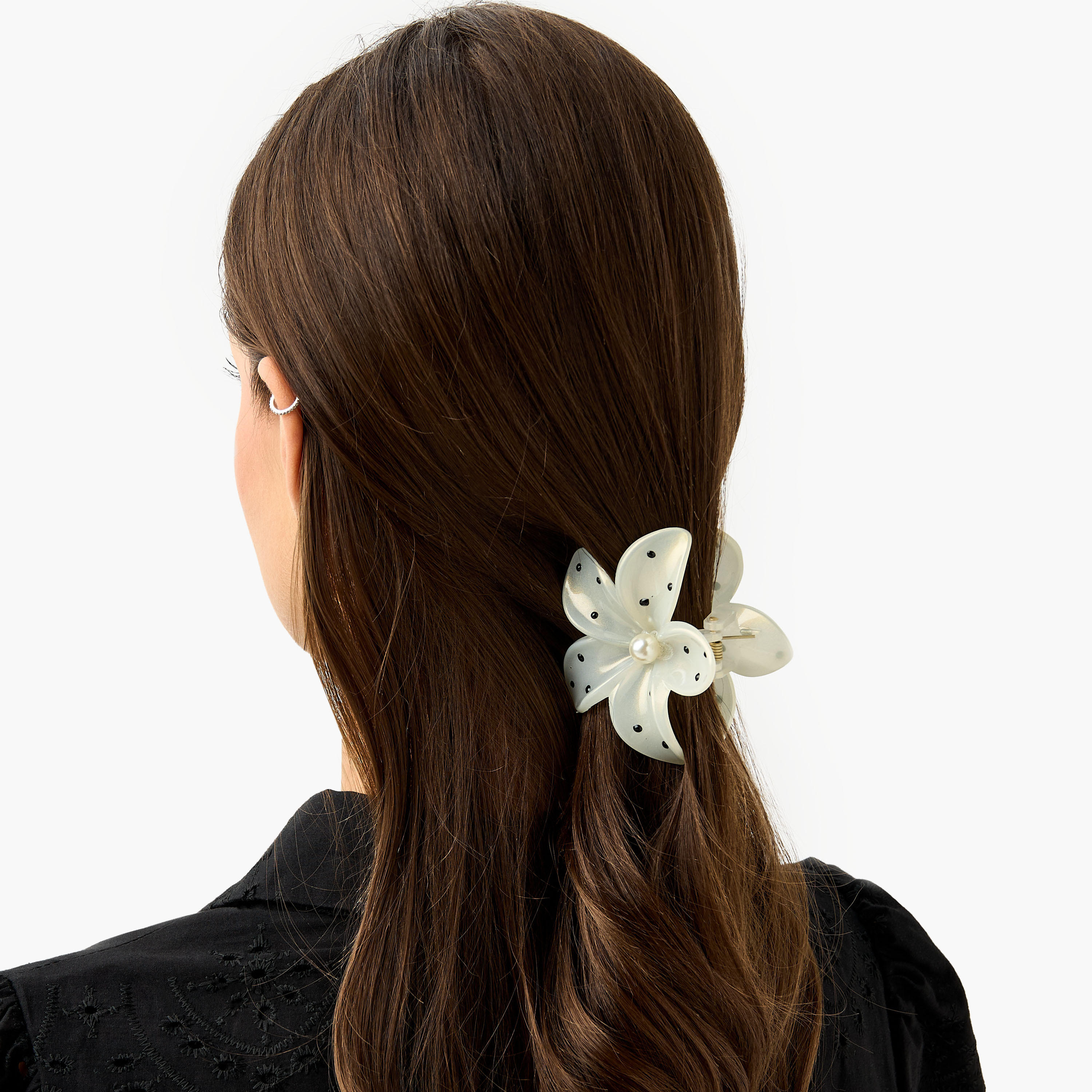 مشبك شعر بطبعات منقطة - طقم 3 قطع-women-hairaccessories-clamps-image-2