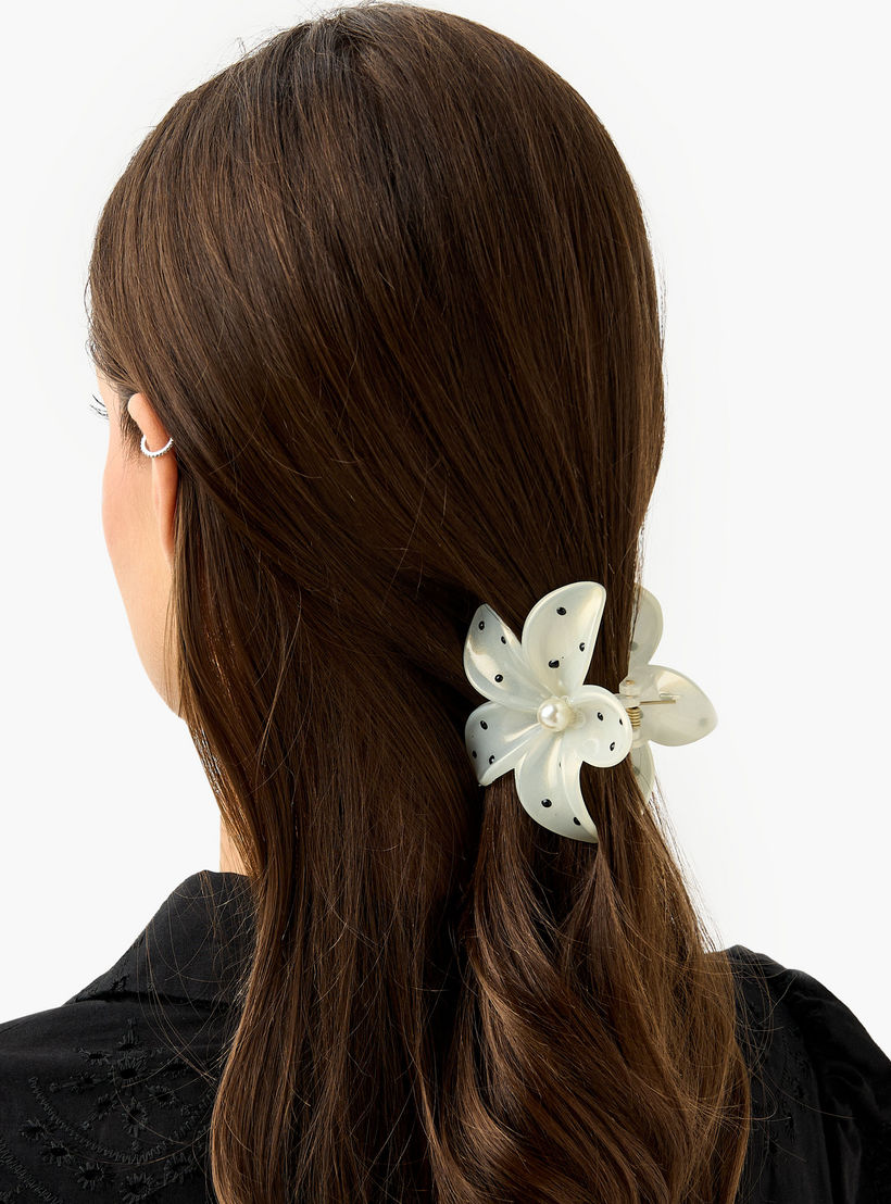 مشبك شعر بطبعات منقطة - طقم 3 قطع-women-hairaccessories-clamps-image-2
