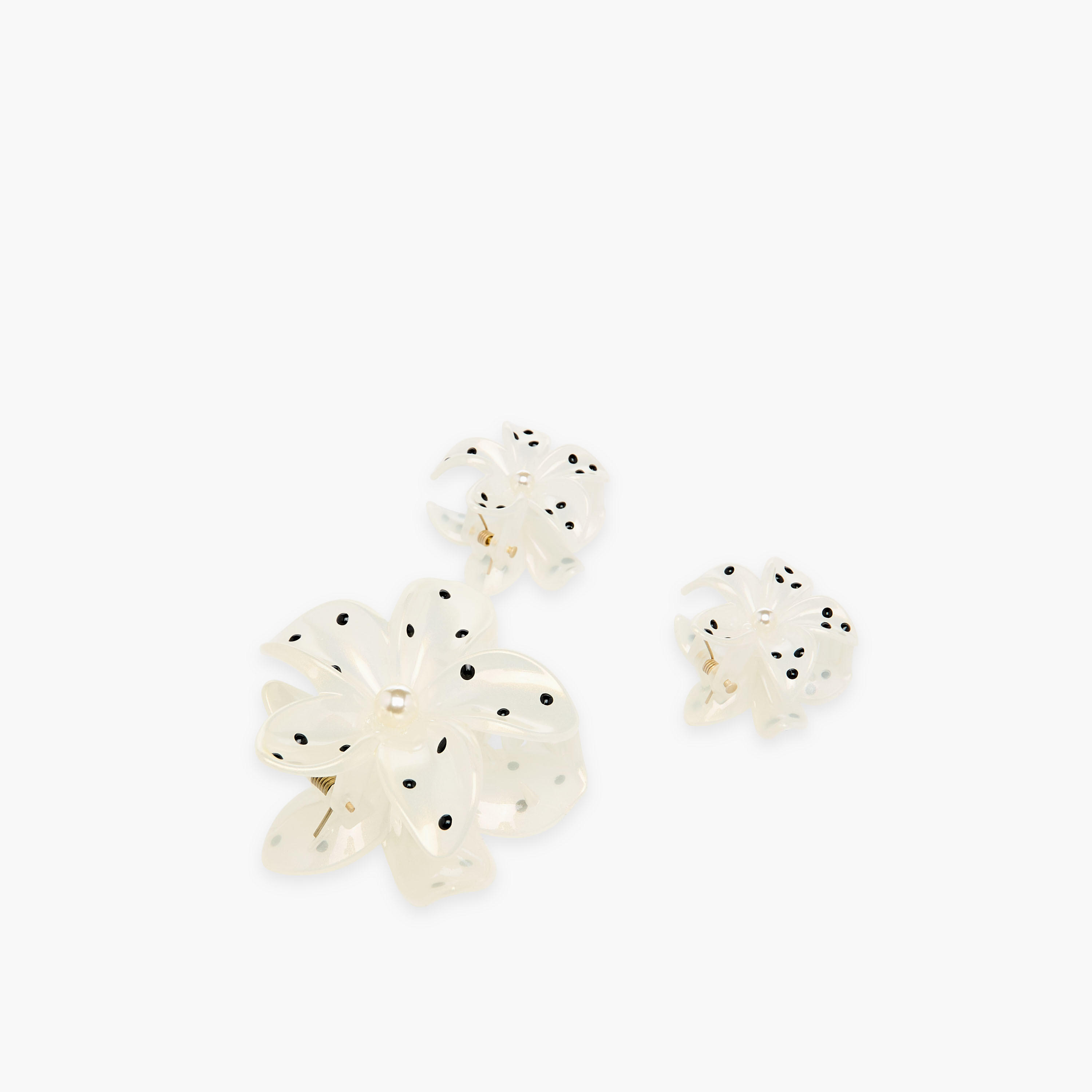 مشبك شعر بطبعات منقطة - طقم 3 قطع-women-hairaccessories-clamps-image-6