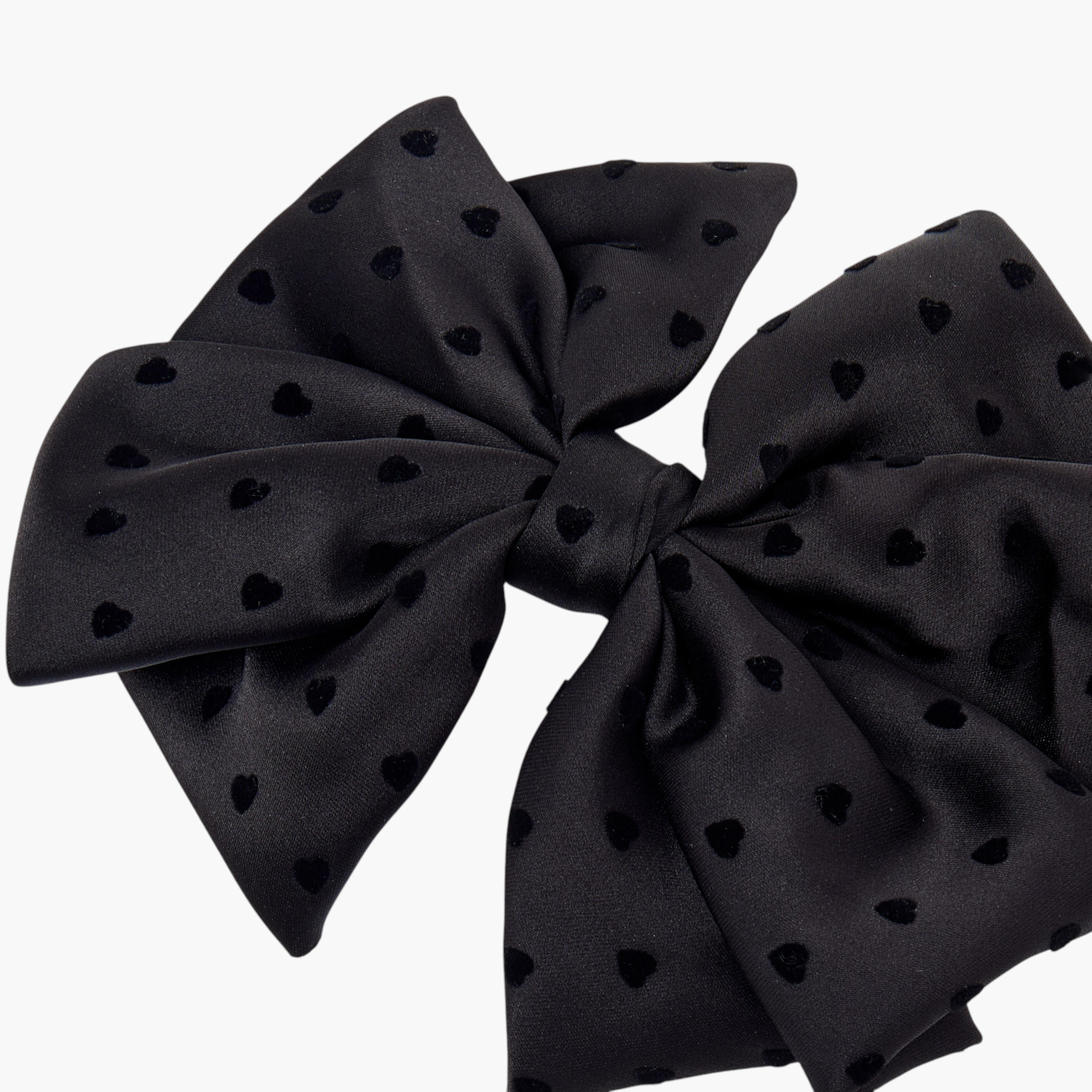 مشبك شعر فيونكة بارزة الملمس بقلوب-women-hairaccessories-clips-image-3